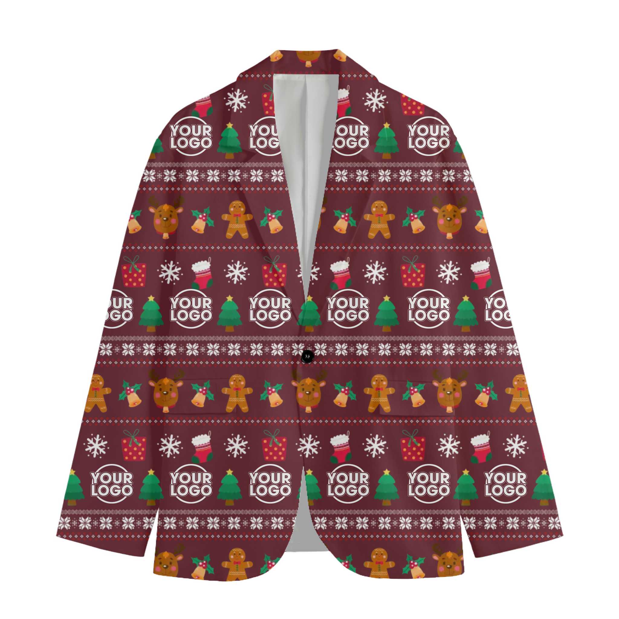 Custom Logo Or Face Christmas Jacket With Pants Or Tie  9