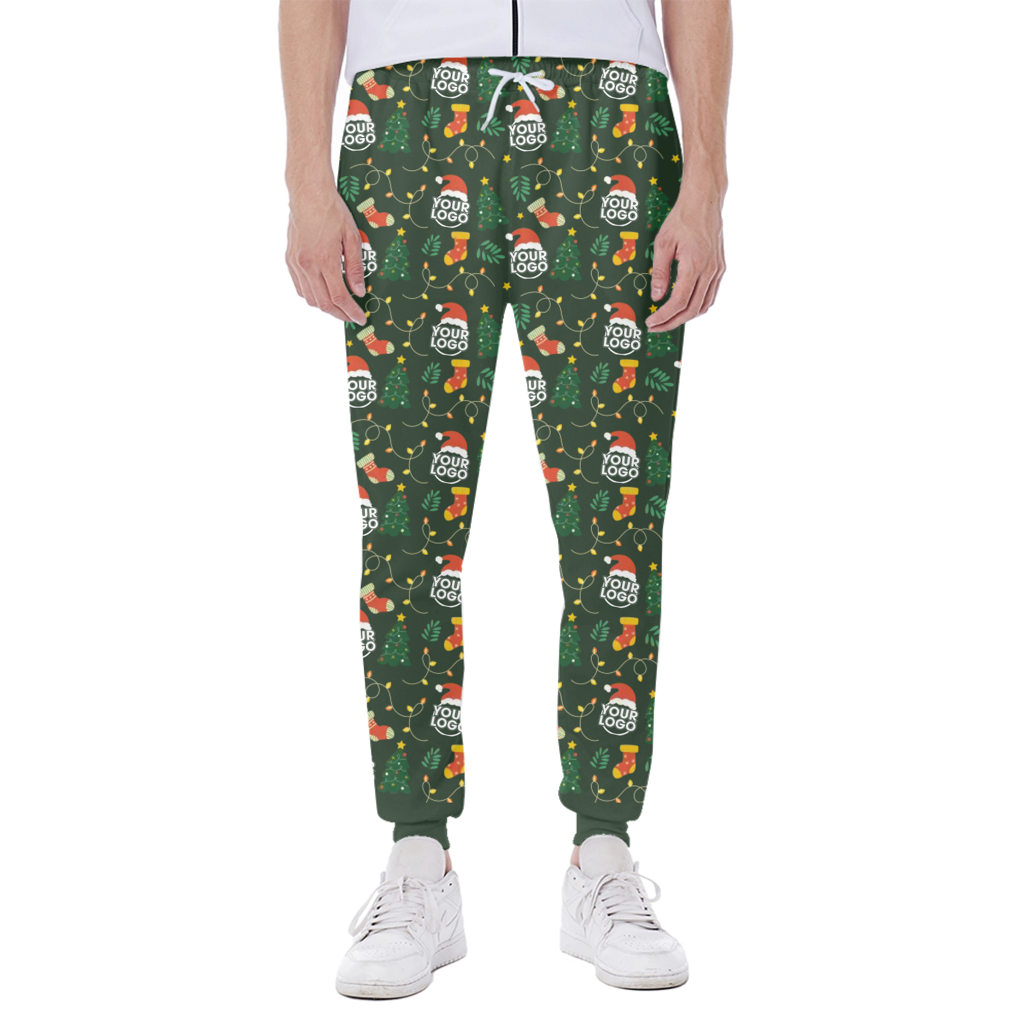 Custom Logo Or Face Christmas Sweatpants  3