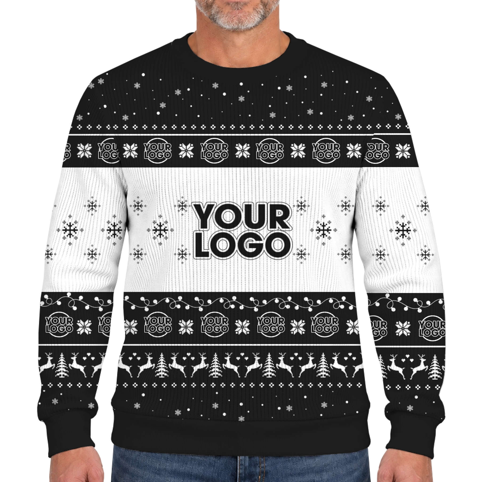 Custom Logo Or Face Ugly Christmas Lookalike Knit Sweater  4