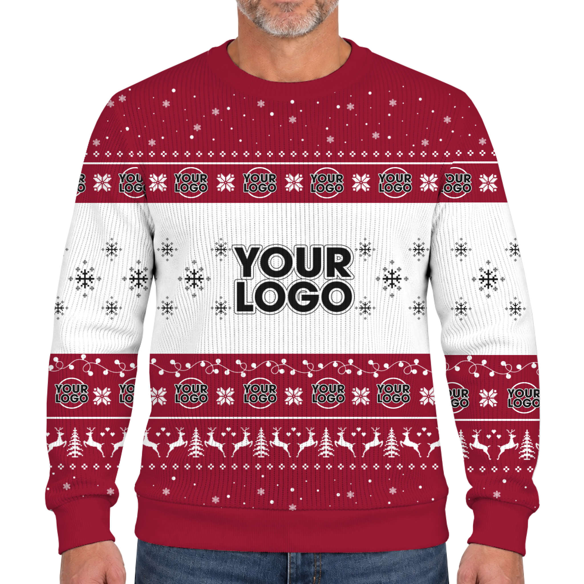 Custom Logo Or Face Ugly Christmas Lookalike Knit Sweater  5