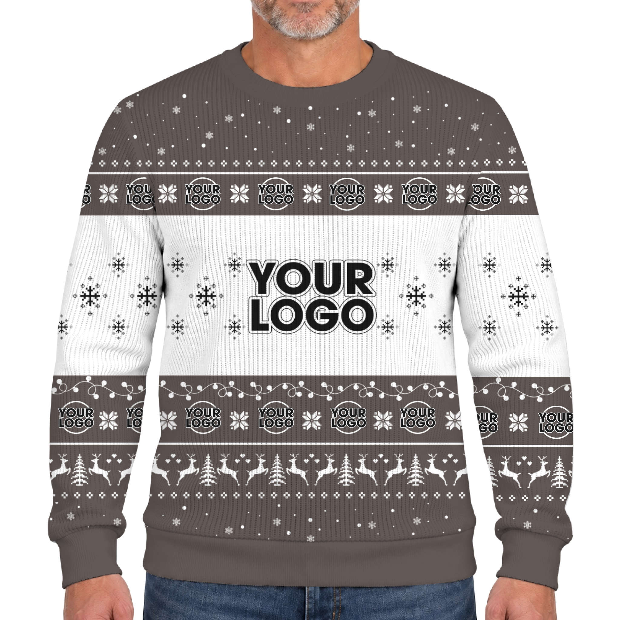 Custom Logo Or Face Ugly Christmas Lookalike Knit Sweater  6