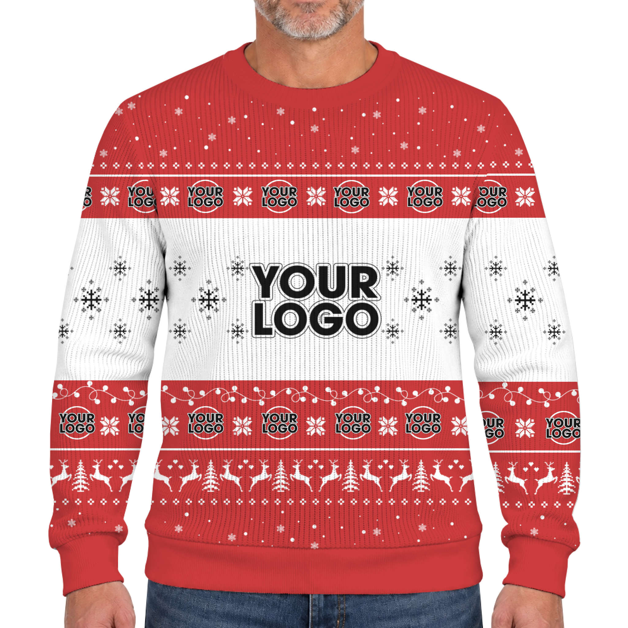Custom Logo Or Face Ugly Christmas Lookalike Knit Sweater  3