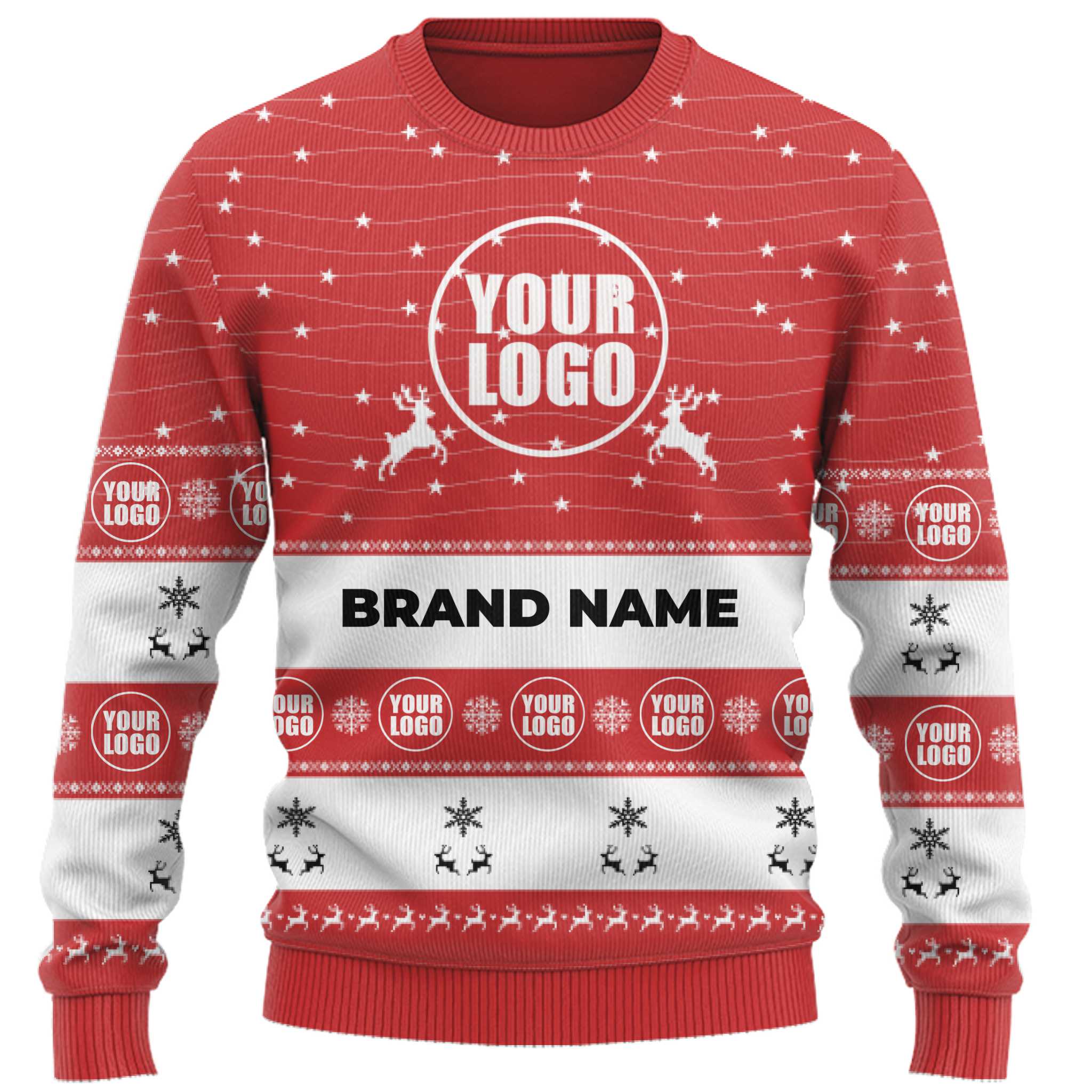 Custom Logo Reindeers Christmas Sweater Bulk Price 10
