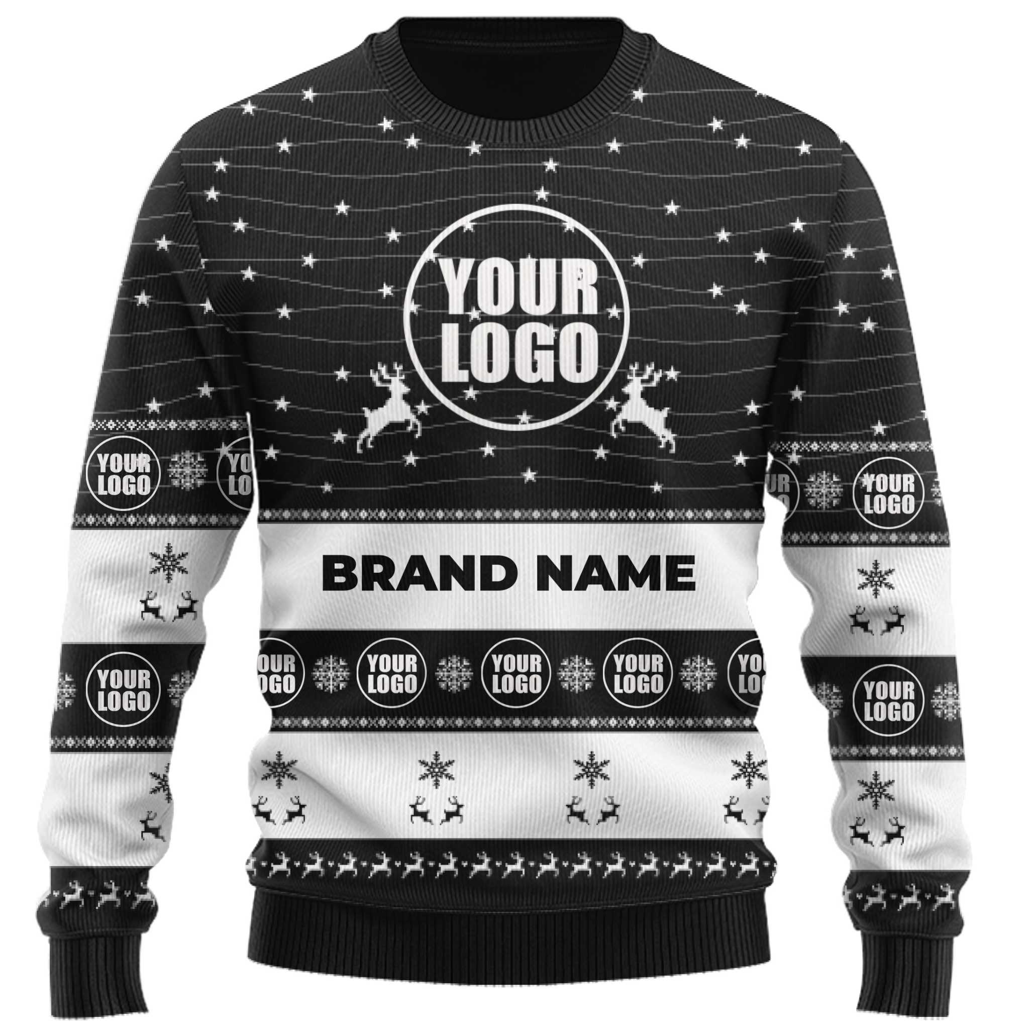 Custom Logo Reindeers Christmas Sweater Bulk Price 2