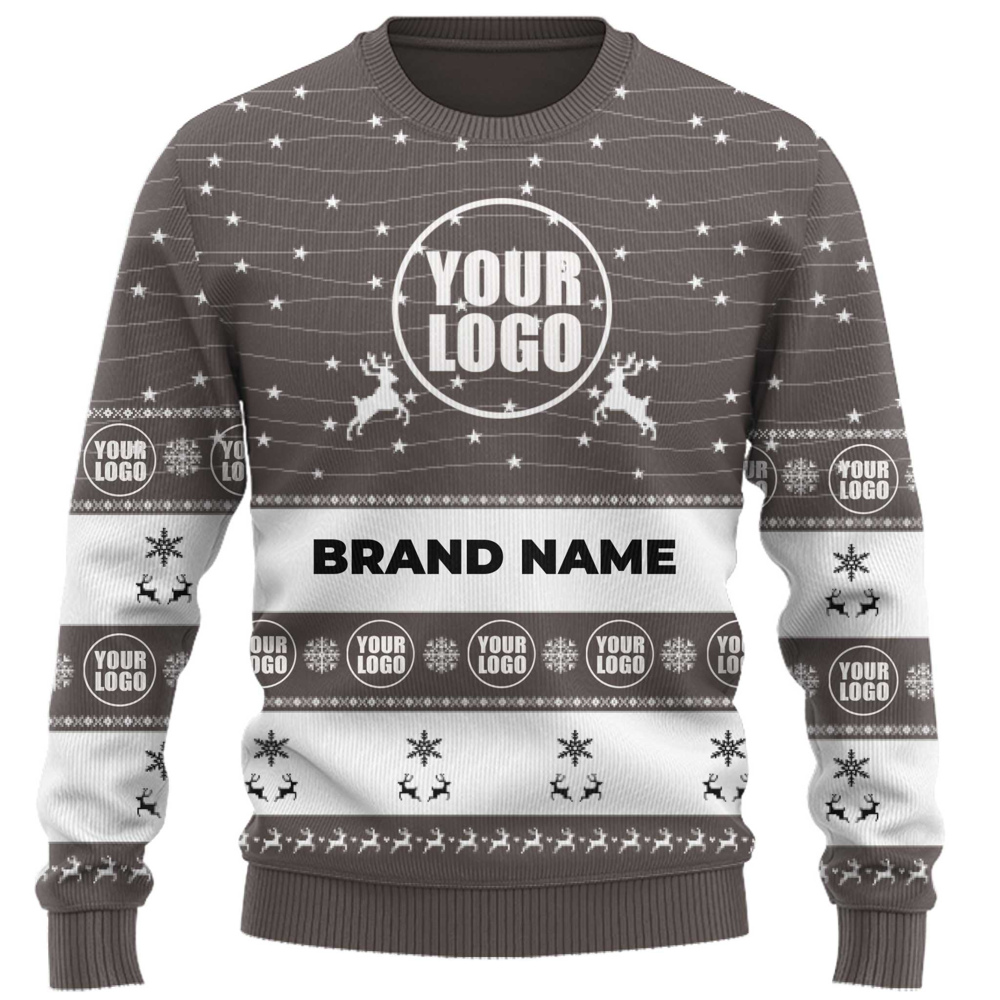 Custom Logo Reindeers Christmas Sweater Bulk Price 4