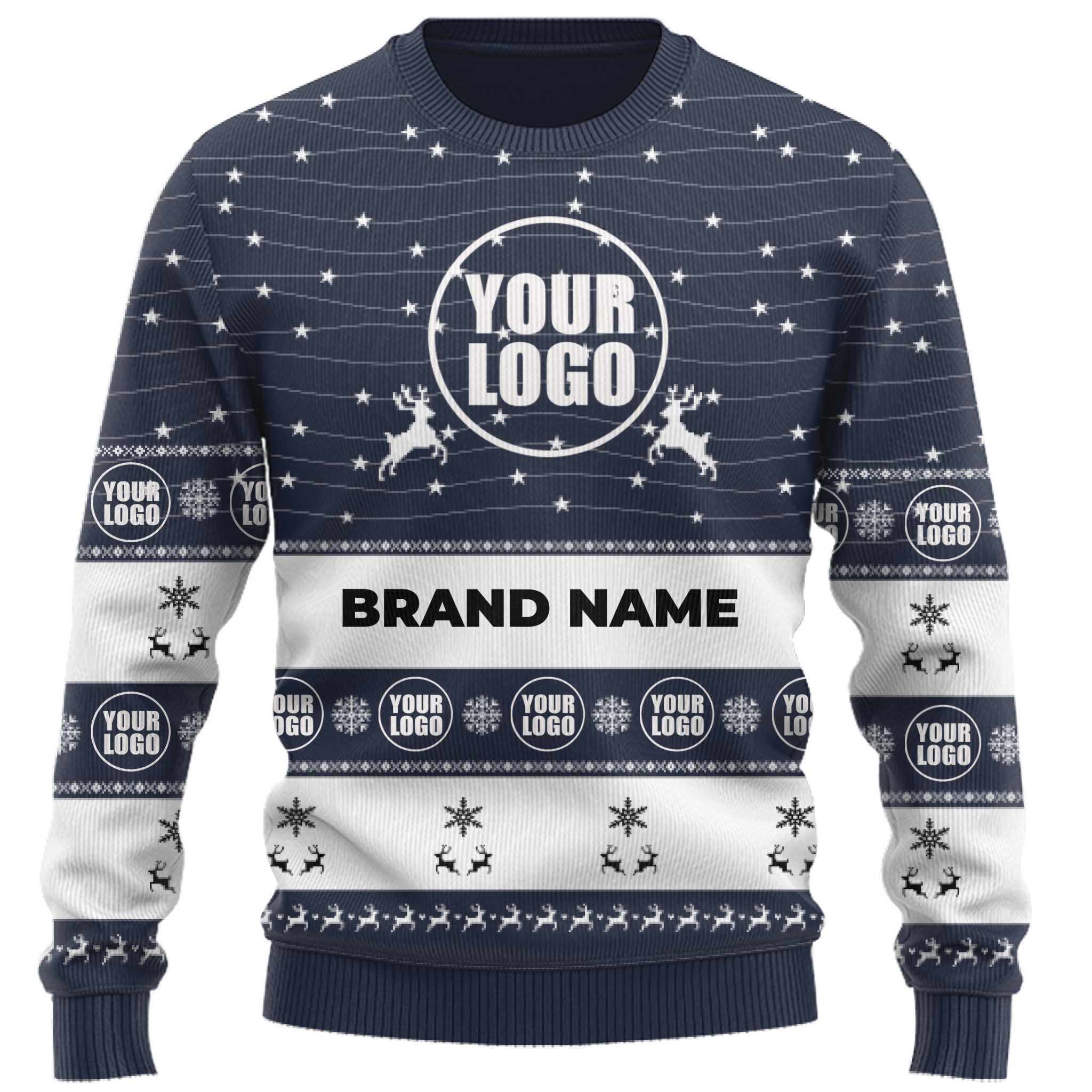 Custom Logo Reindeers Christmas Sweater Bulk Price 8