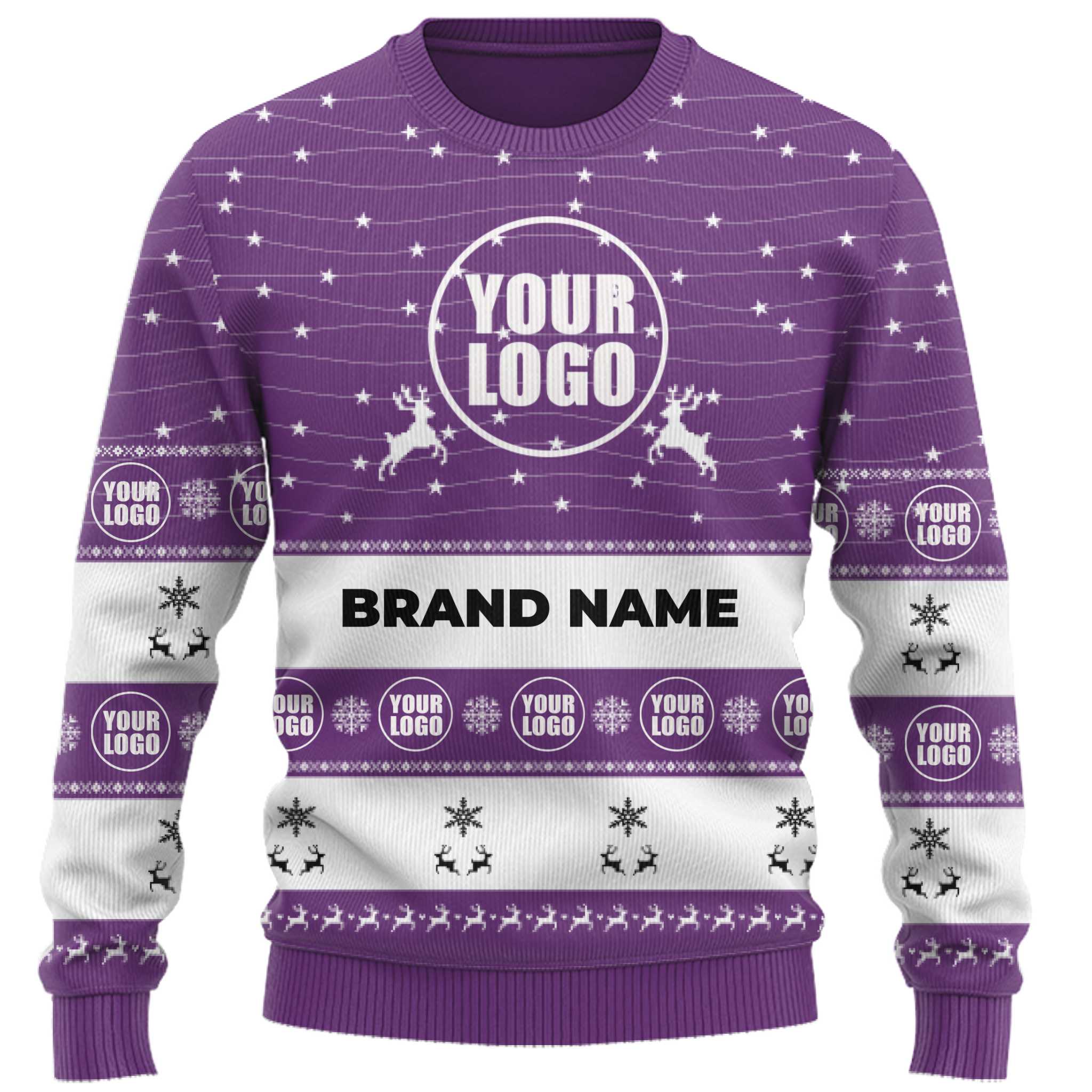 Custom Logo Reindeers Christmas Sweater Bulk Price 9