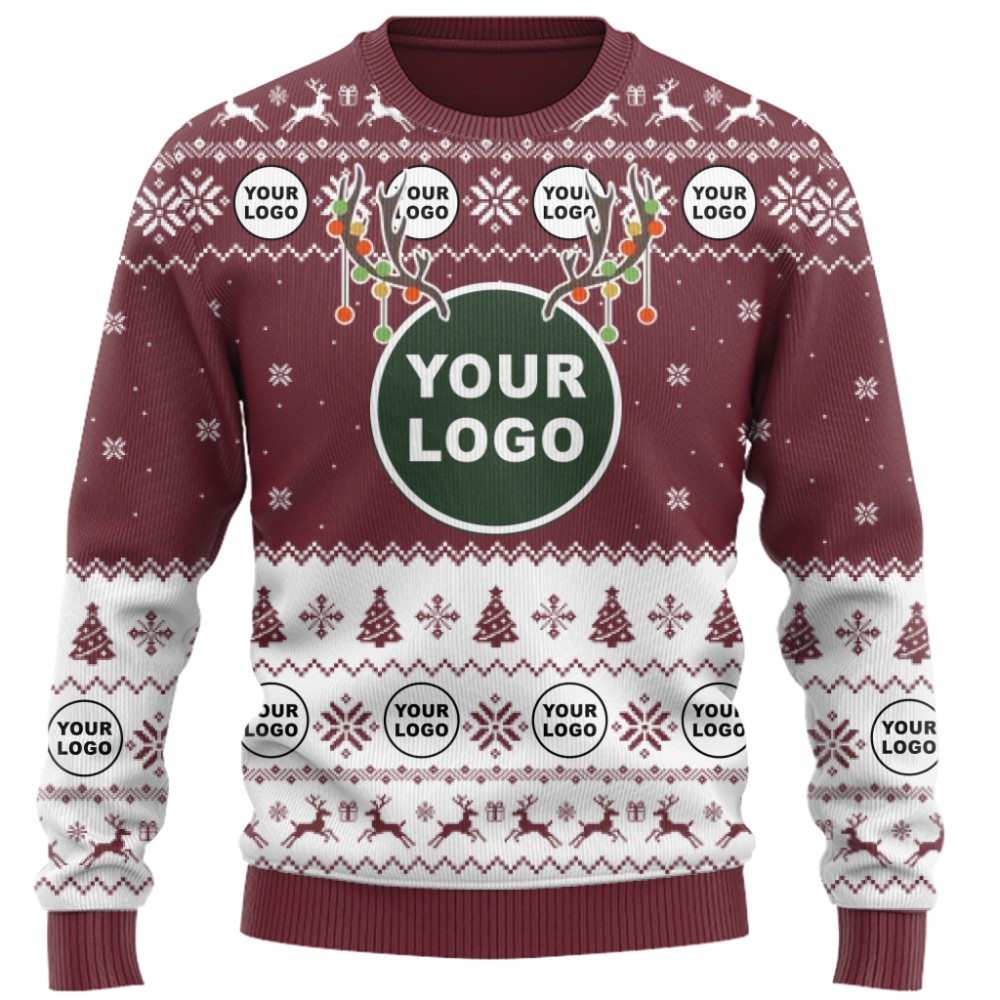 Custom Logo Ugly Christmas Sweater For Branding 5