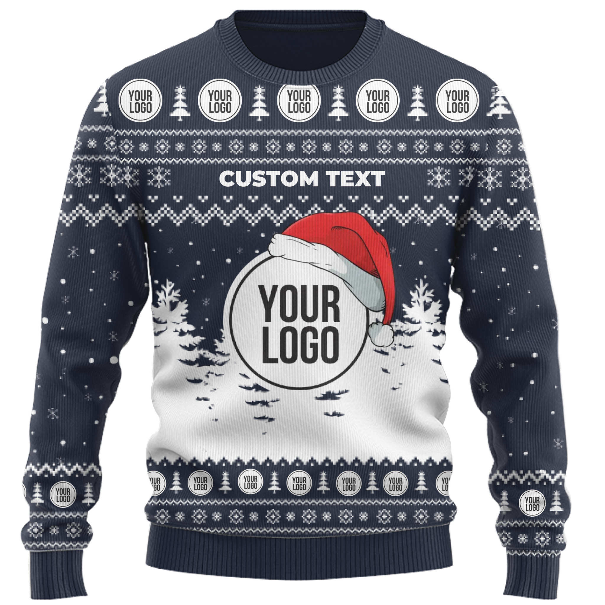 Custom Logo Ugly Christmas Sweater Team Uniform  3