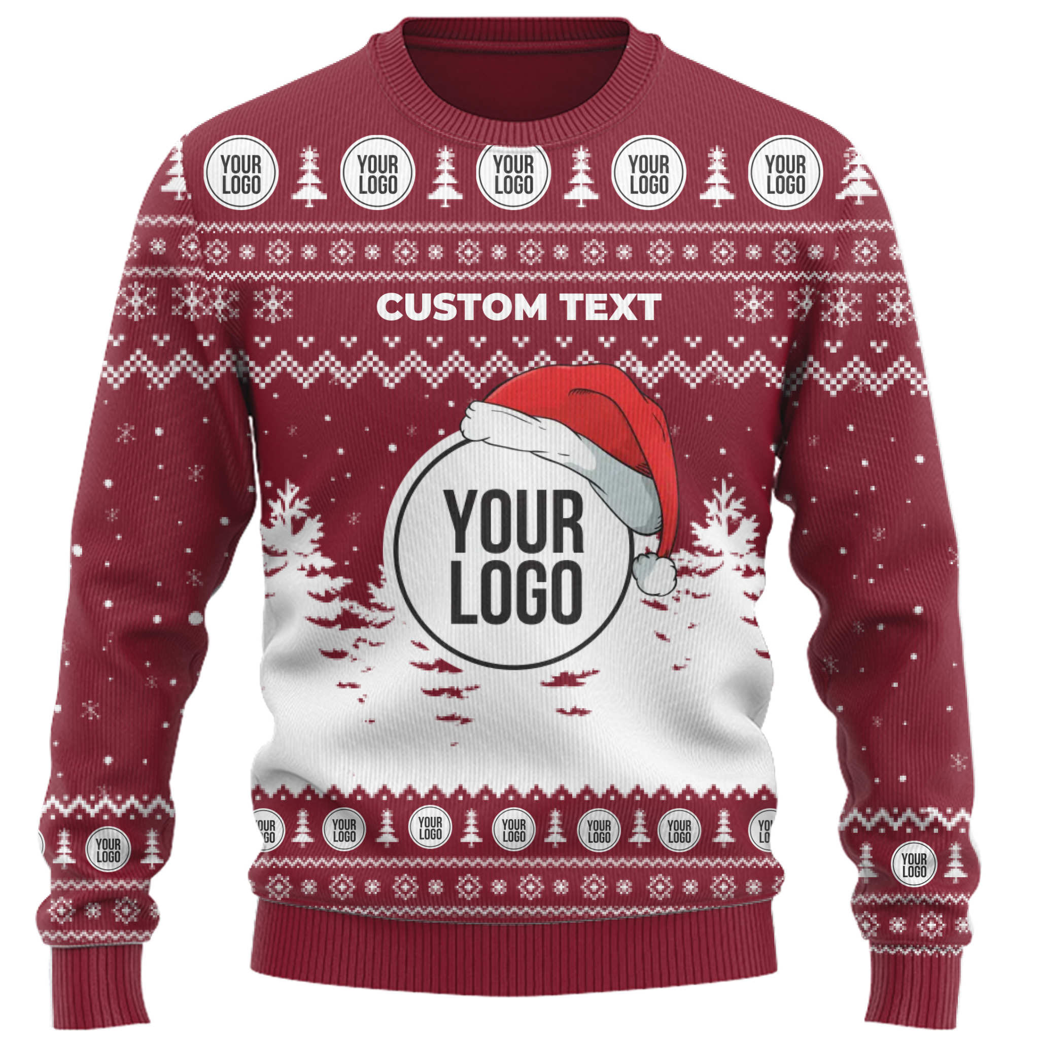 Custom Logo Ugly Christmas Sweater Team Uniform  10