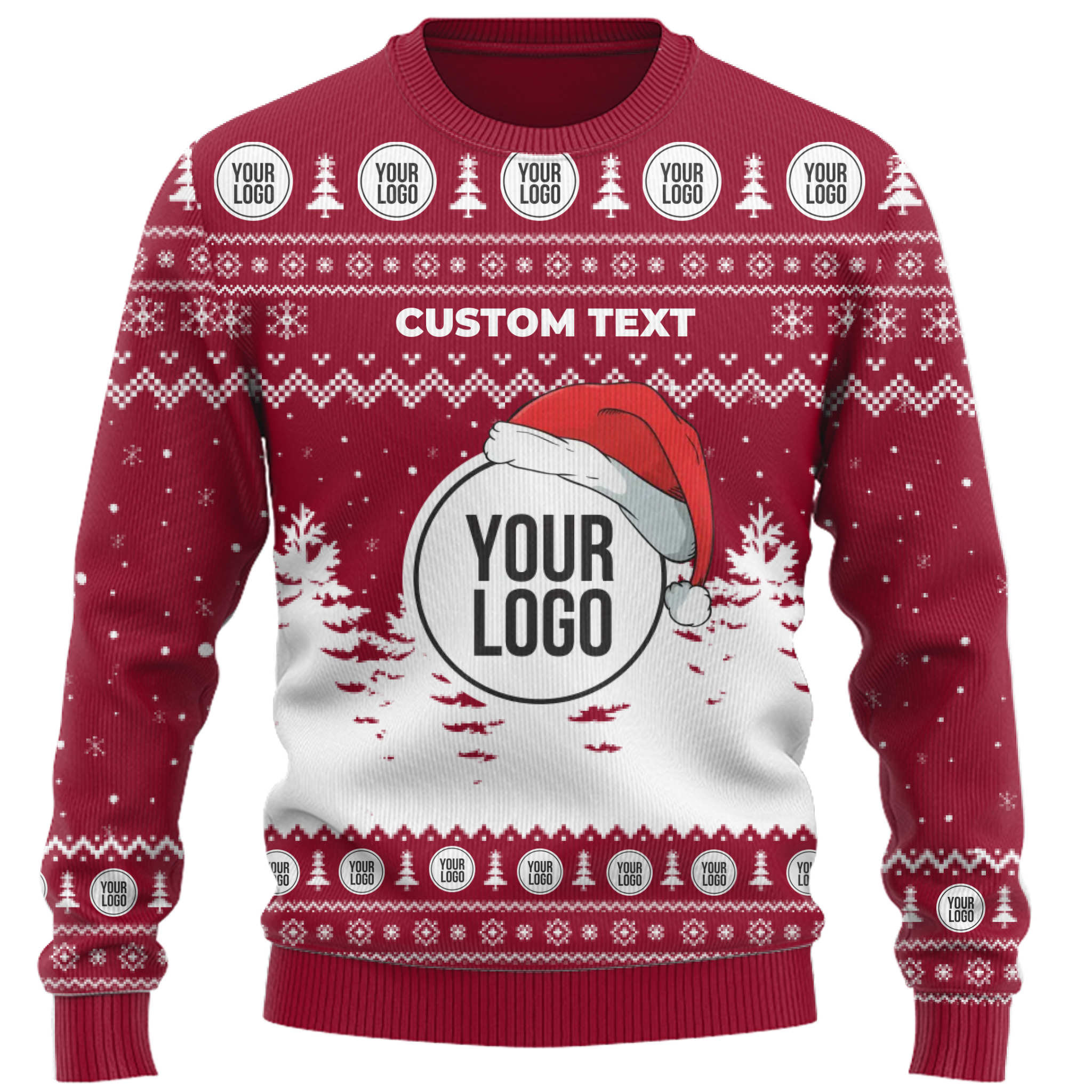 Custom Logo Ugly Christmas Sweater Team Uniform  6