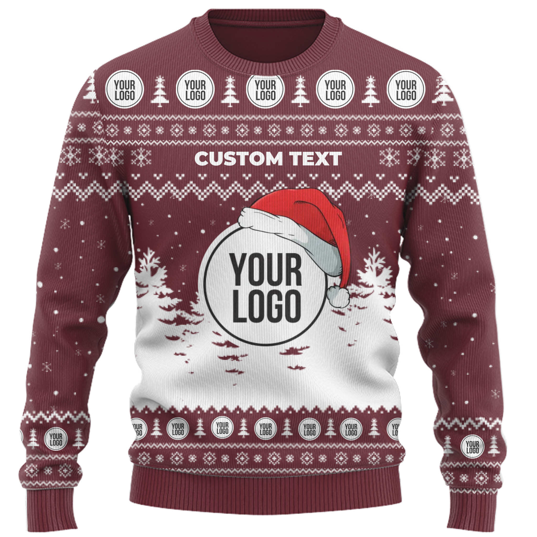 Custom Logo Ugly Christmas Sweater Team Uniform  9