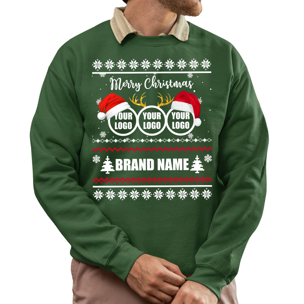 Custom Logo Ugly Xmas Sweatshirt For Team 7