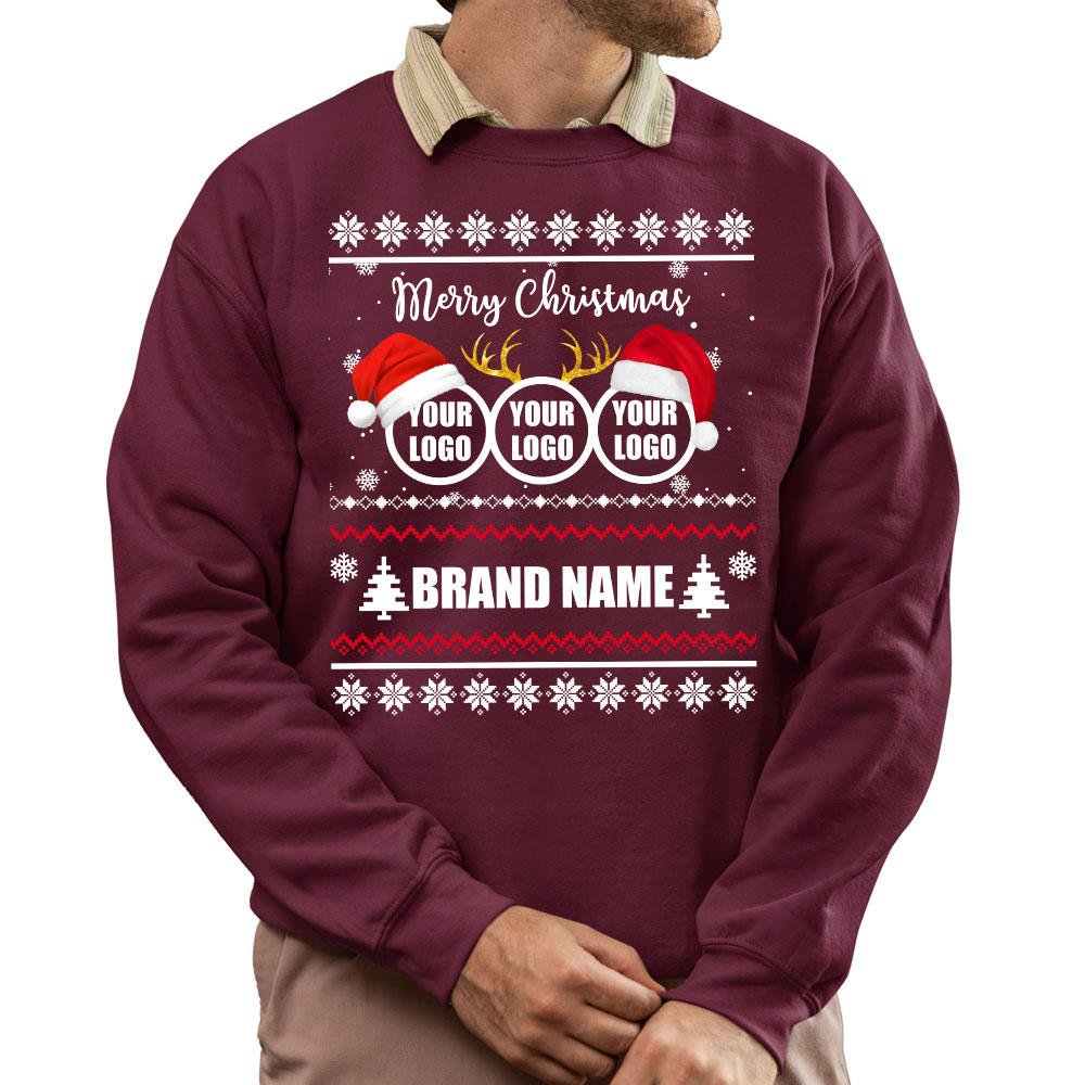 Custom Logo Ugly Xmas Sweatshirt For Team 8