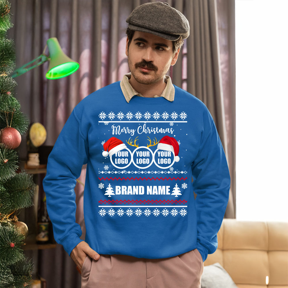 Custom Logo Ugly Xmas Sweatshirt For Team 10