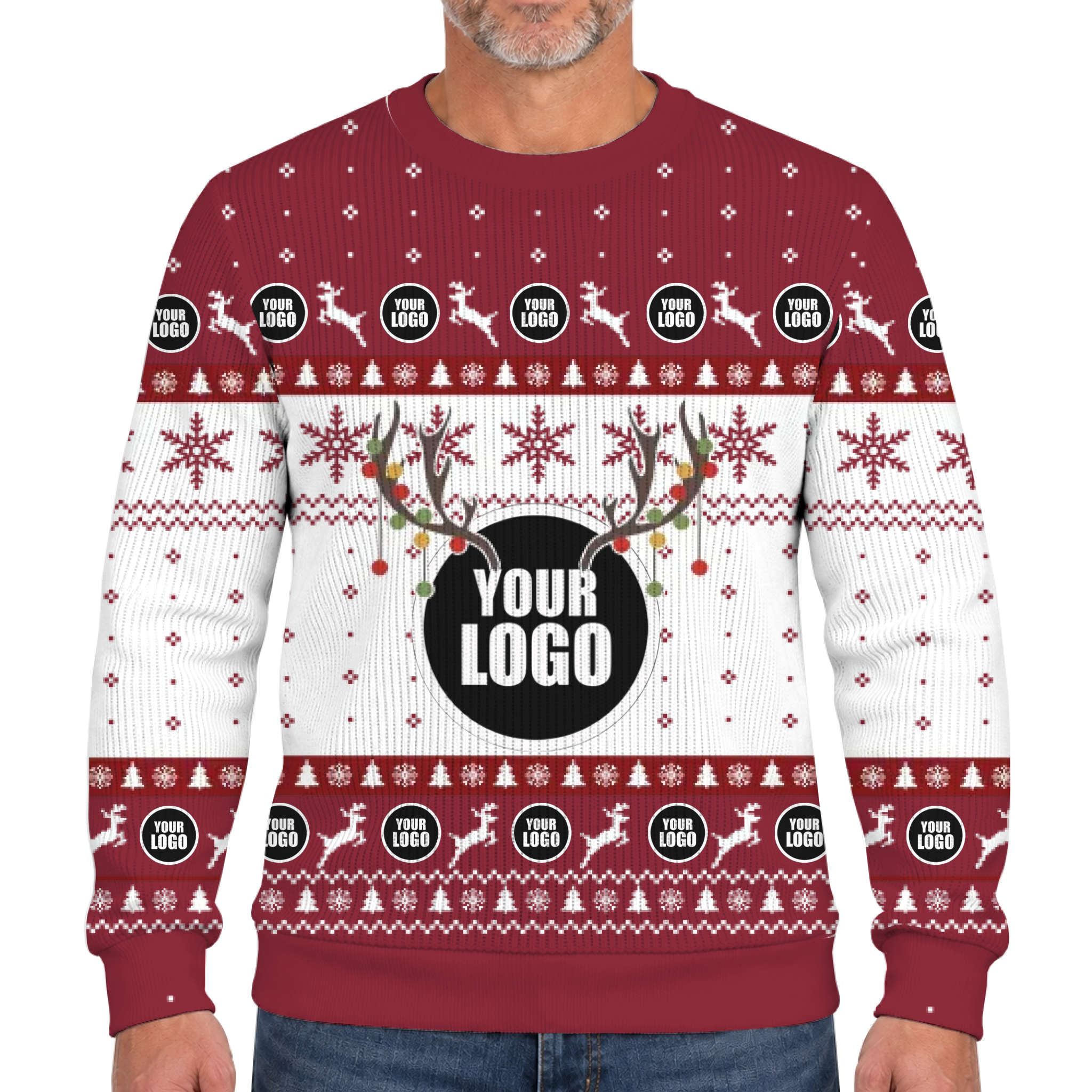 Custom Lookalike Knit Christmas Sweater With Your Logo 4
