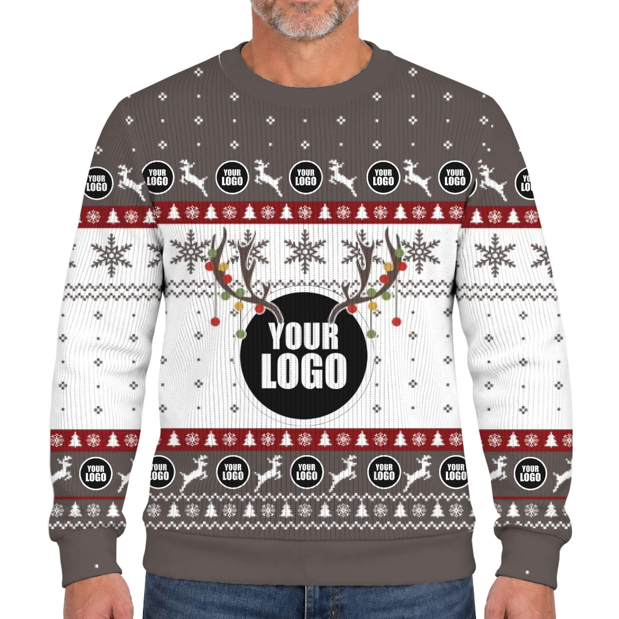 Custom Lookalike Knit Christmas Sweater With Your Logo 8