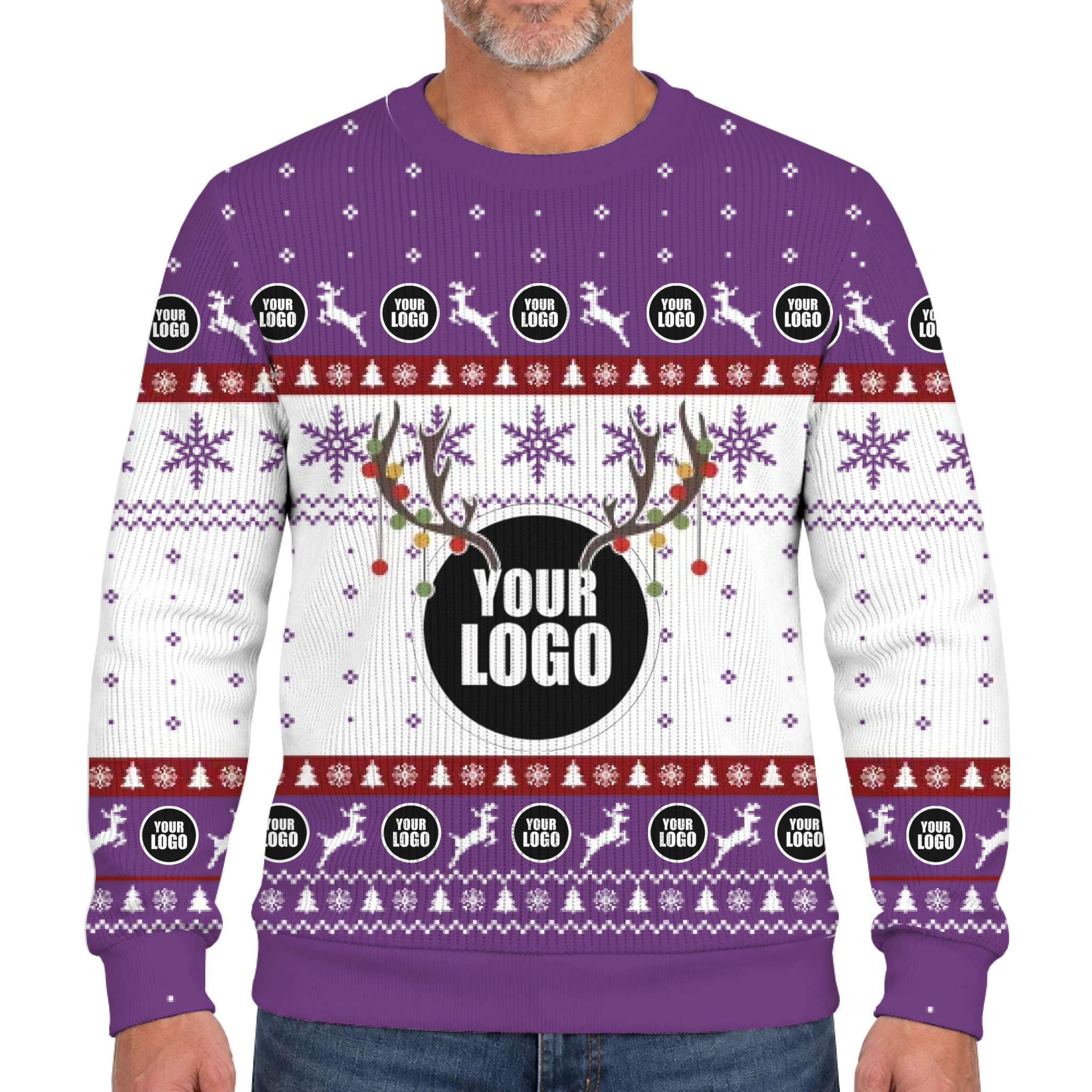 Custom Lookalike Knit Christmas Sweater With Your Logo 9