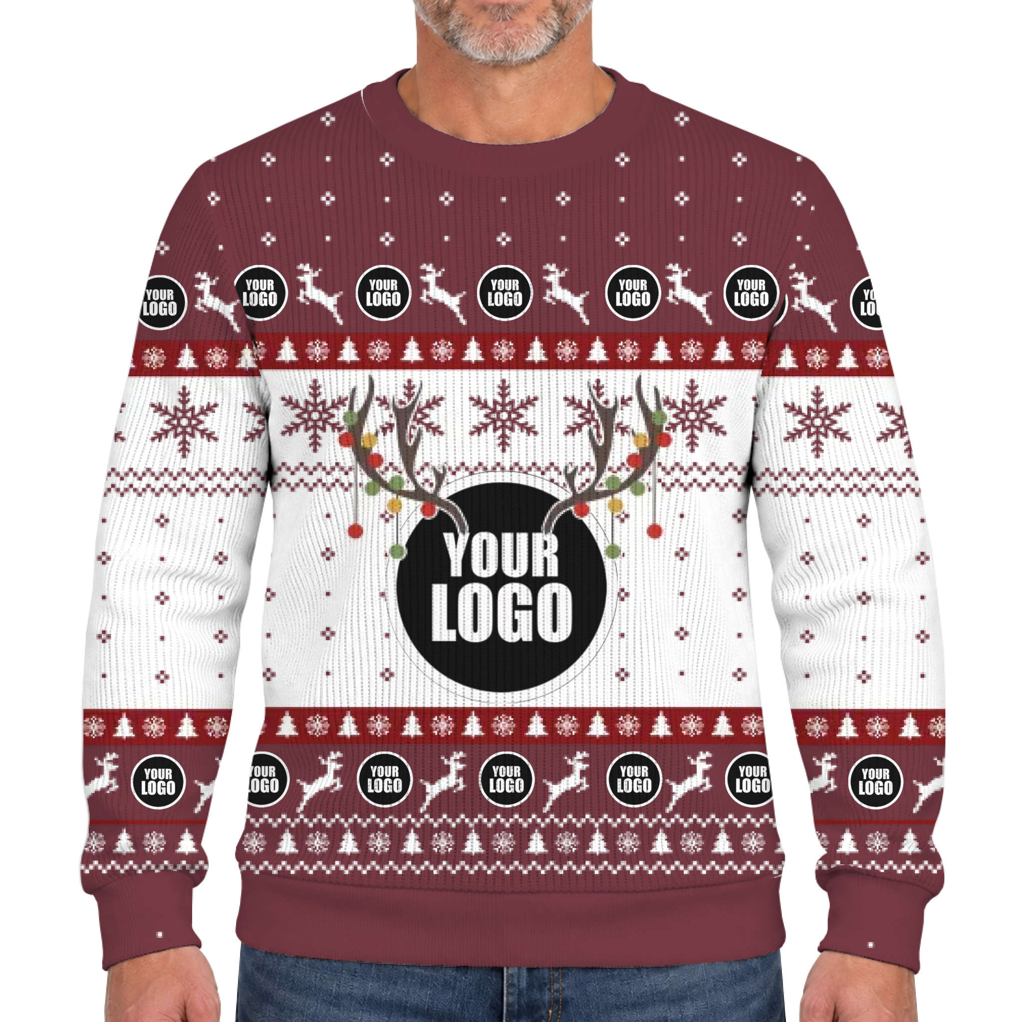 Custom Lookalike Knit Christmas Sweater With Your Logo 10