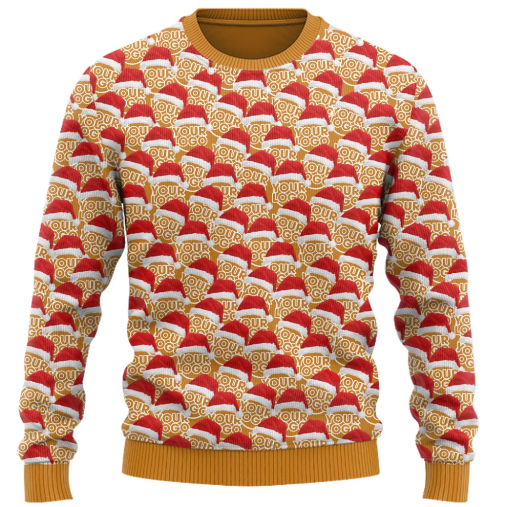 Custom Multiple Logos Or Faces Ugly Christmas Sweater 10