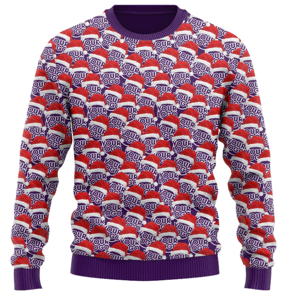 Custom Multiple Logos Or Faces Ugly Christmas Sweater 6