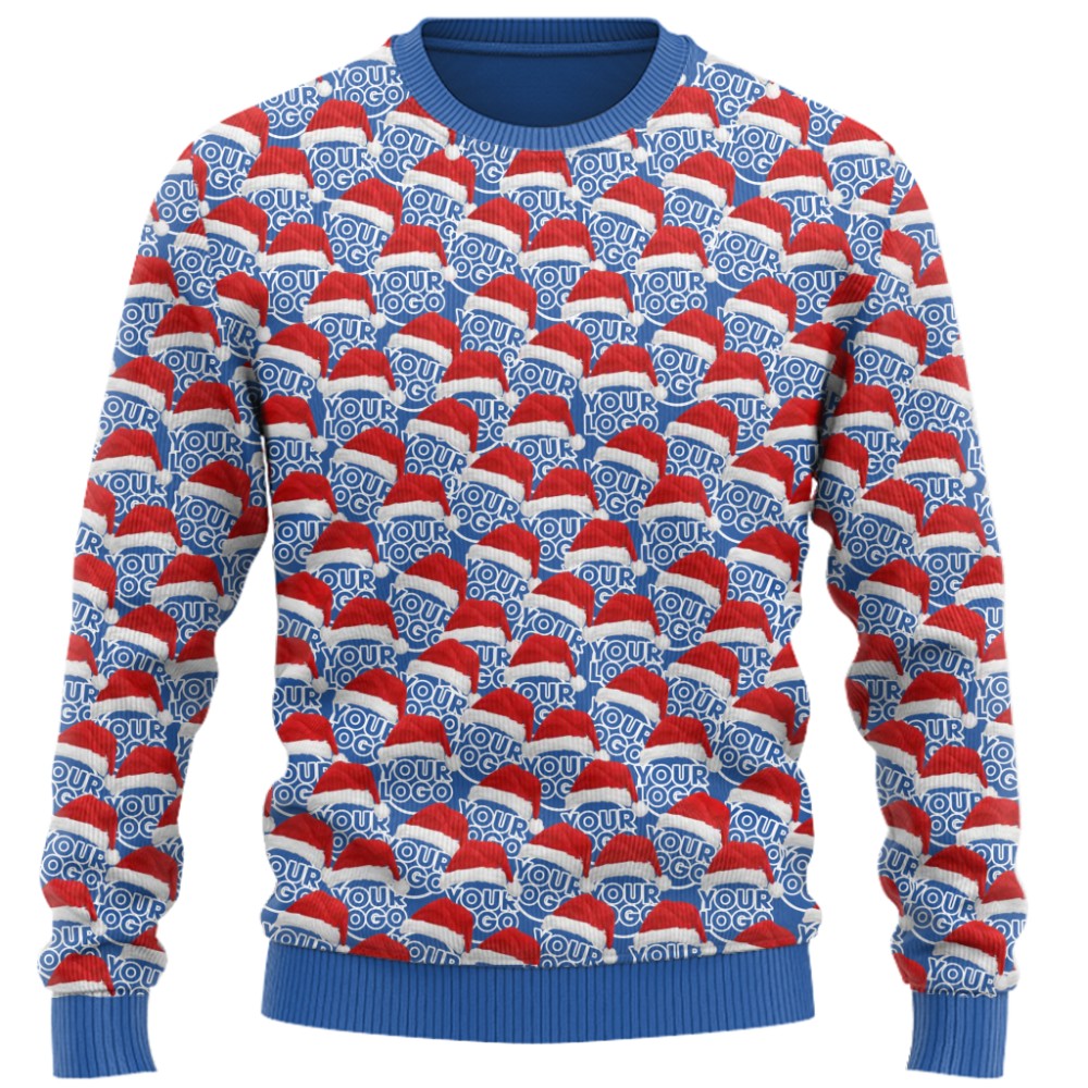 Custom Multiple Logos Or Faces Ugly Christmas Sweater 2