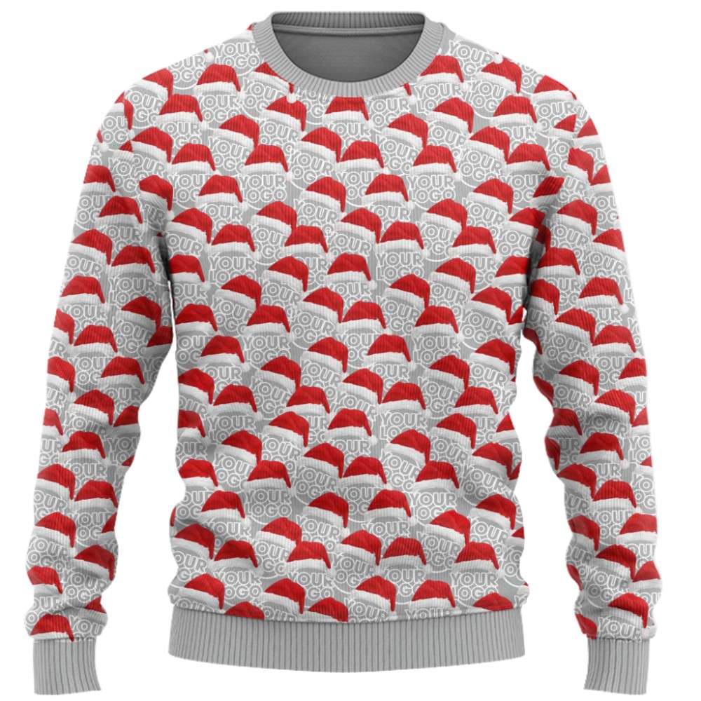 Custom Multiple Logos Or Faces Ugly Christmas Sweater 8