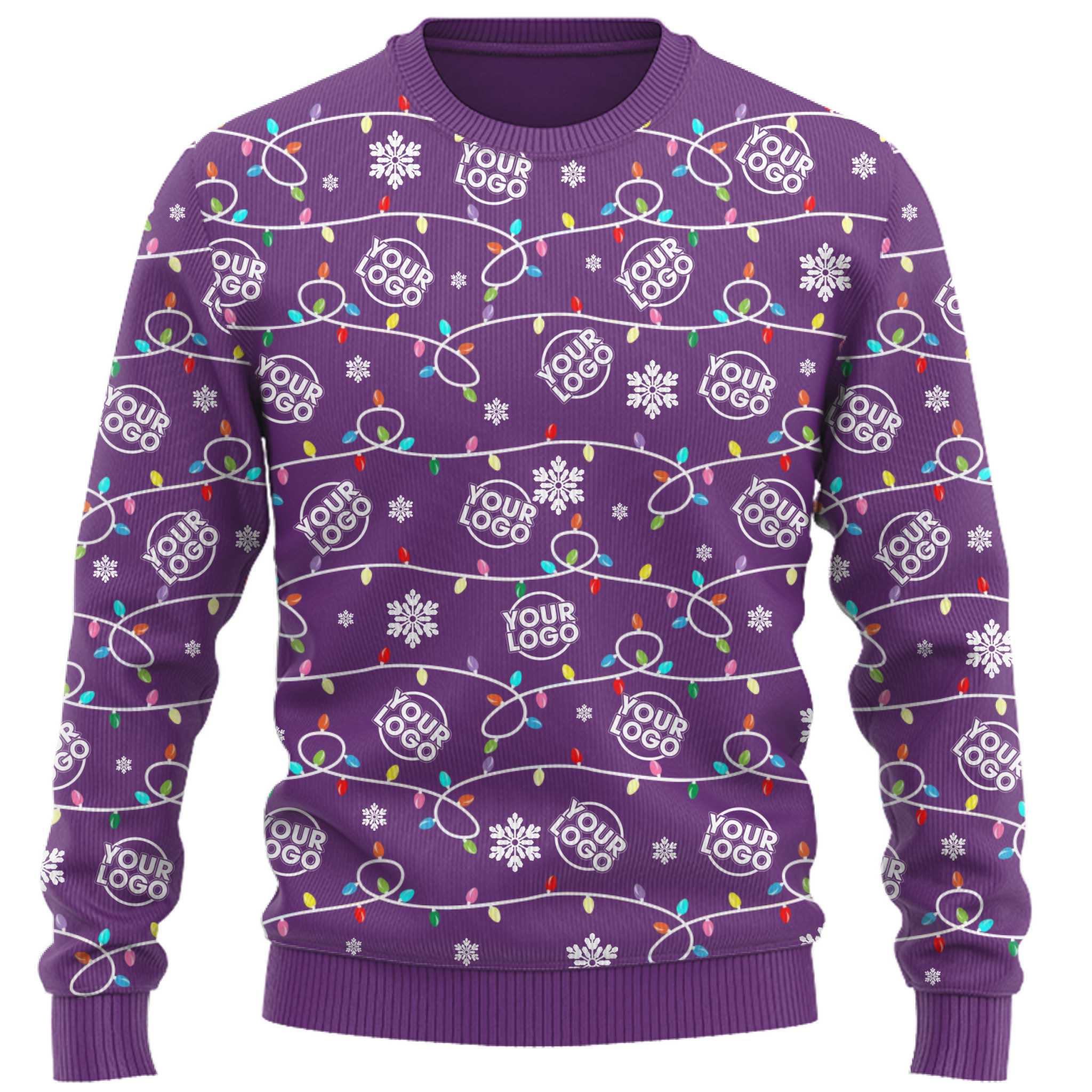 Custom Ugly Christmas Sweater With Multiple Logos 10