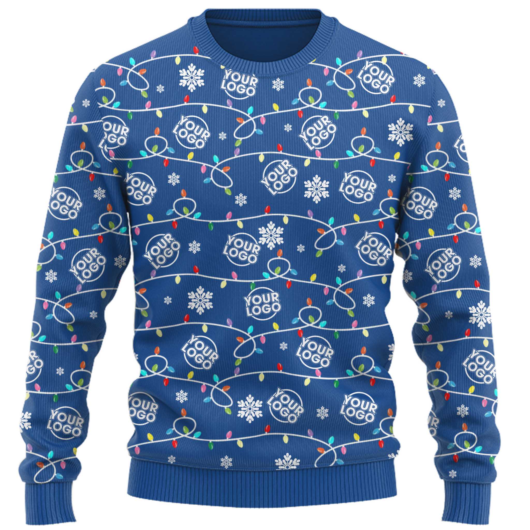 Custom Ugly Christmas Sweater With Multiple Logos 2