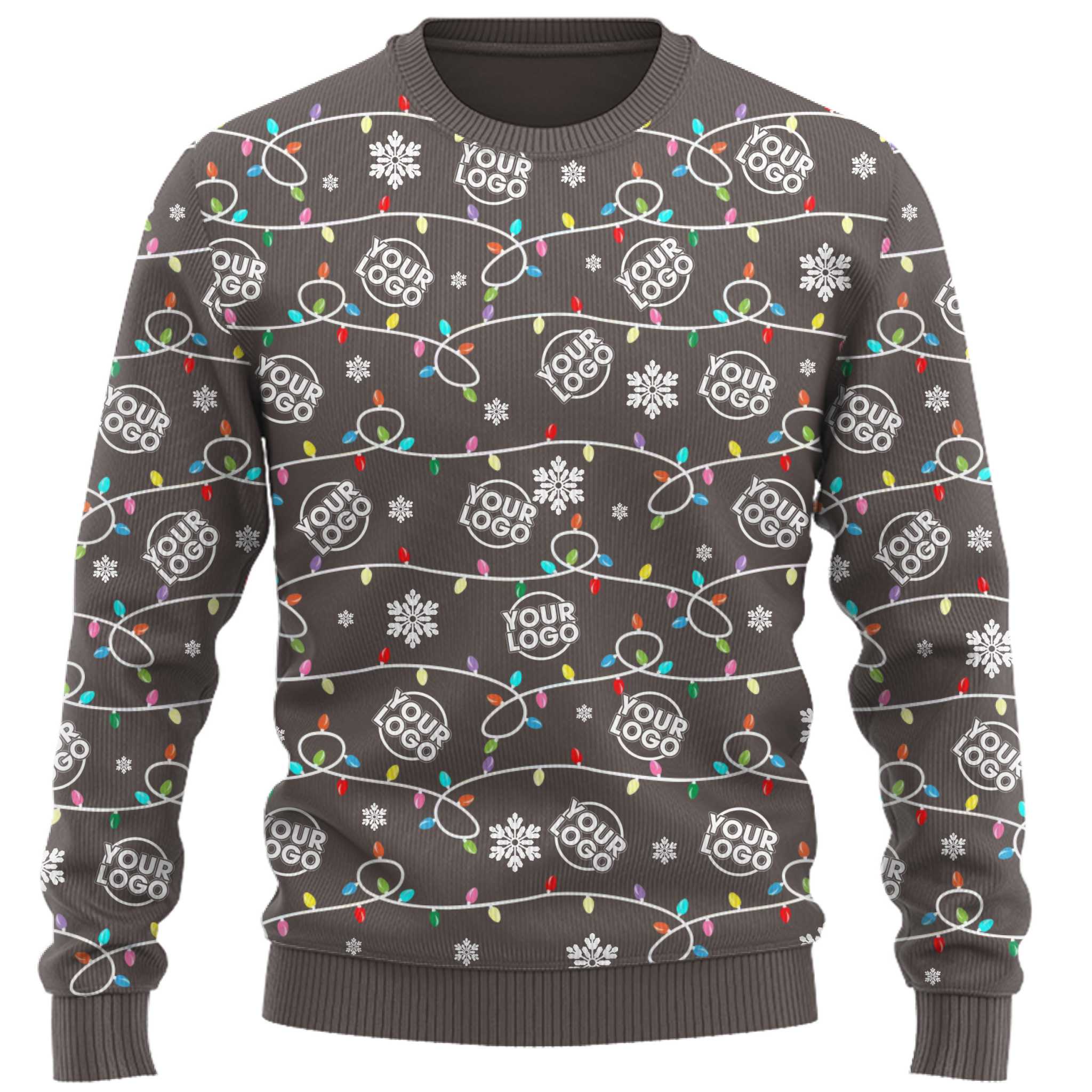 Custom Ugly Christmas Sweater With Multiple Logos 5