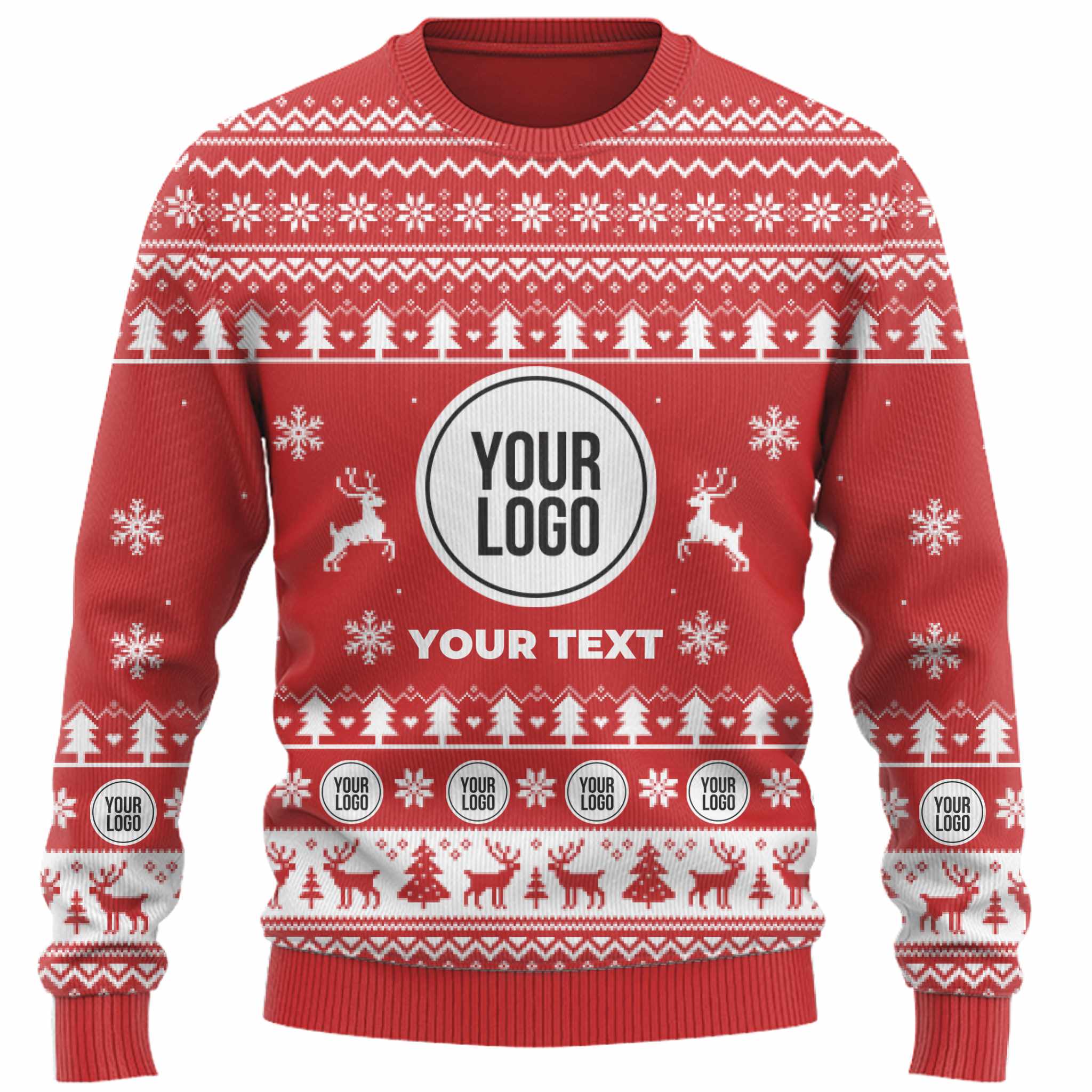 Custom Ugly Christmas Sweater With Your Logo And Text  3