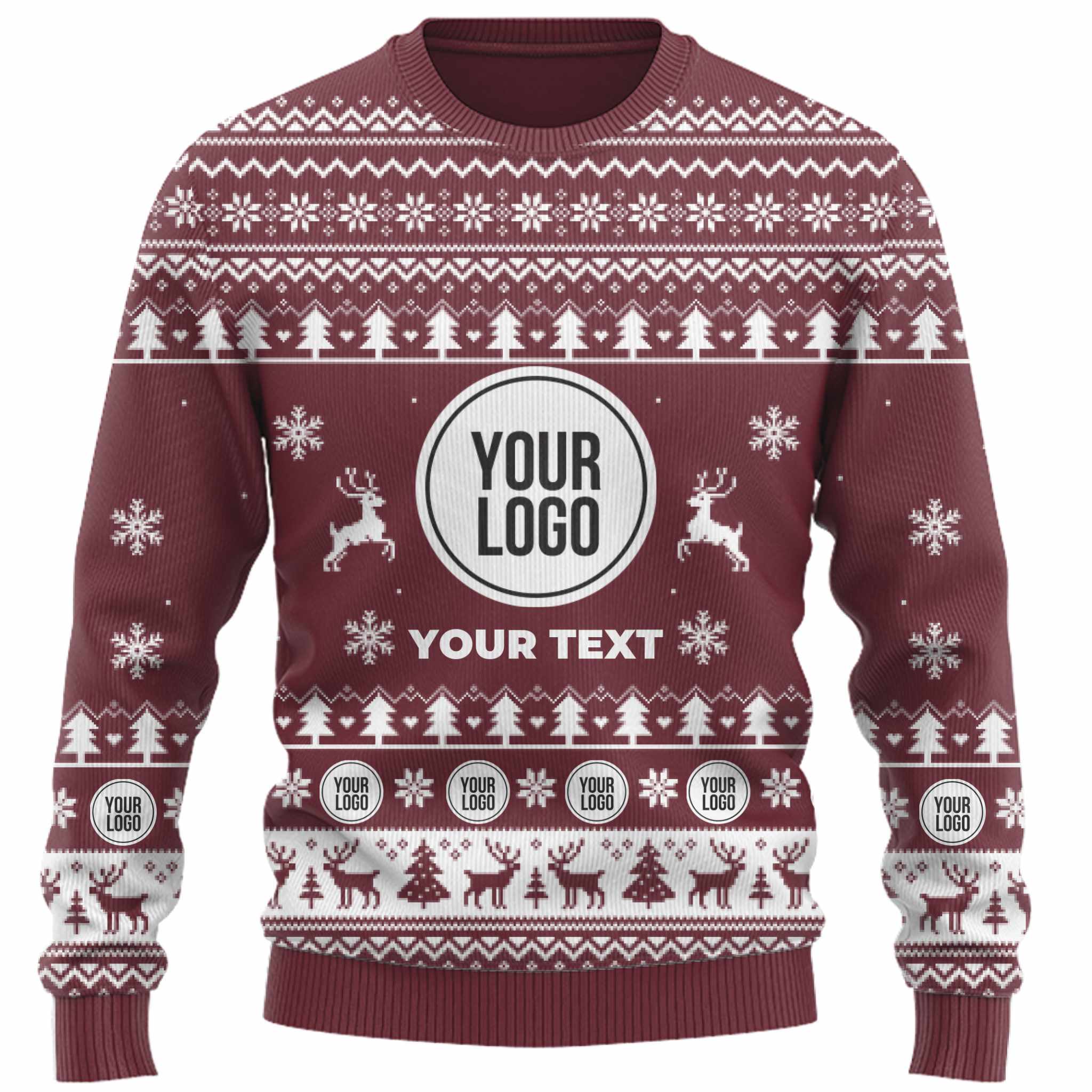 Custom Ugly Christmas Sweater With Your Logo And Text  2
