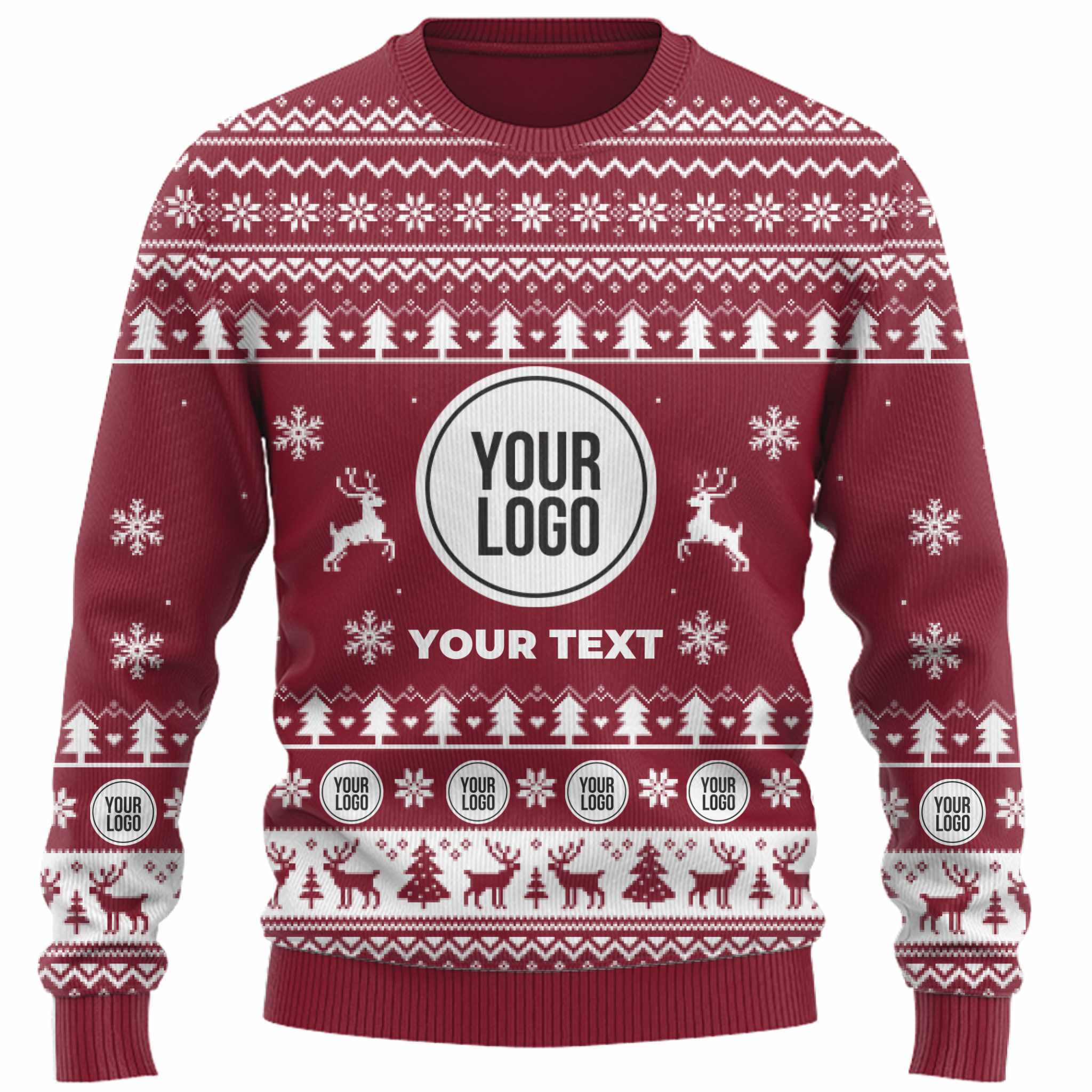 Custom Ugly Christmas Sweater With Your Logo And Text  5