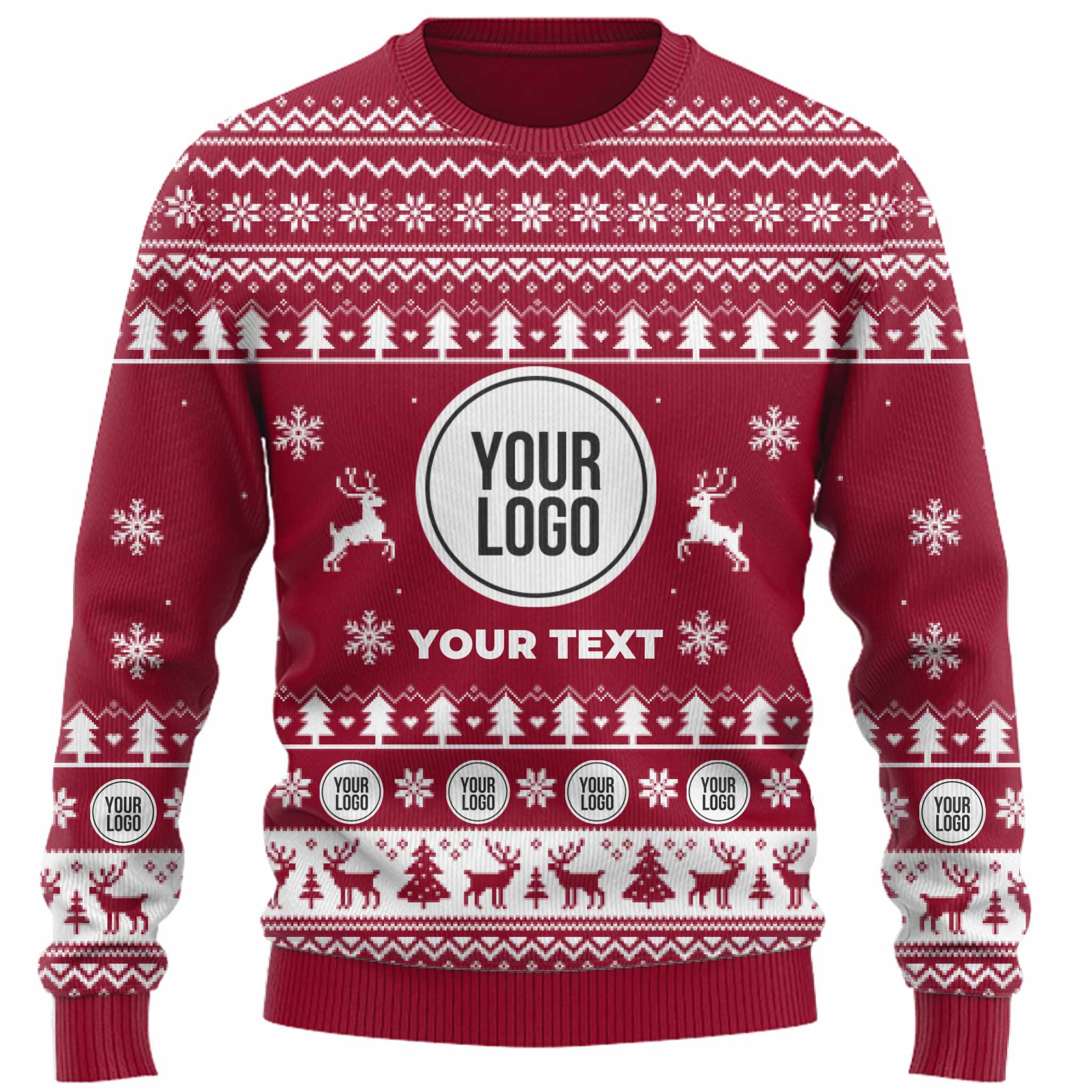 Custom Ugly Christmas Sweater With Your Logo And Text  6