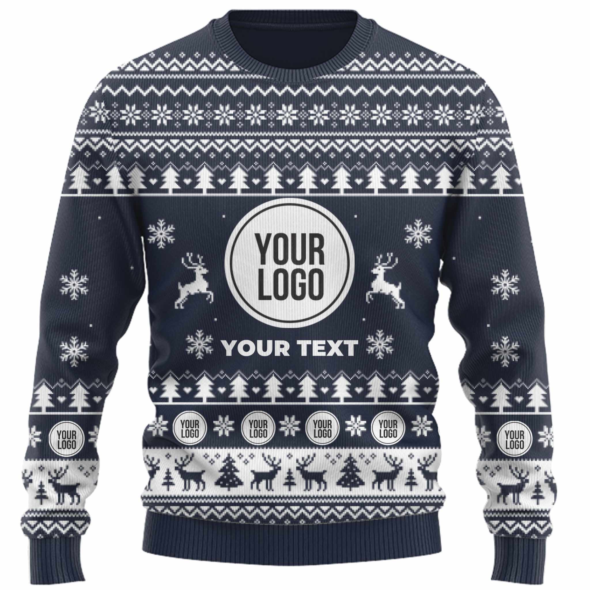 Custom Ugly Christmas Sweater With Your Logo And Text  8
