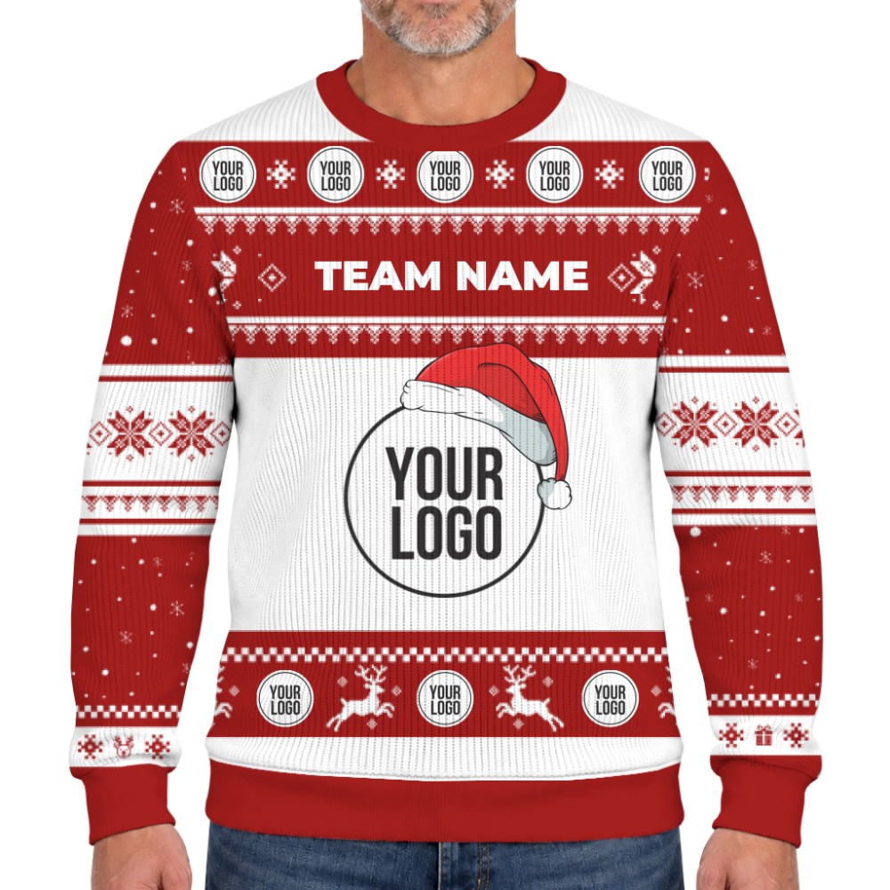 Customized Christmas Soft Sweater With Logo And Text 6