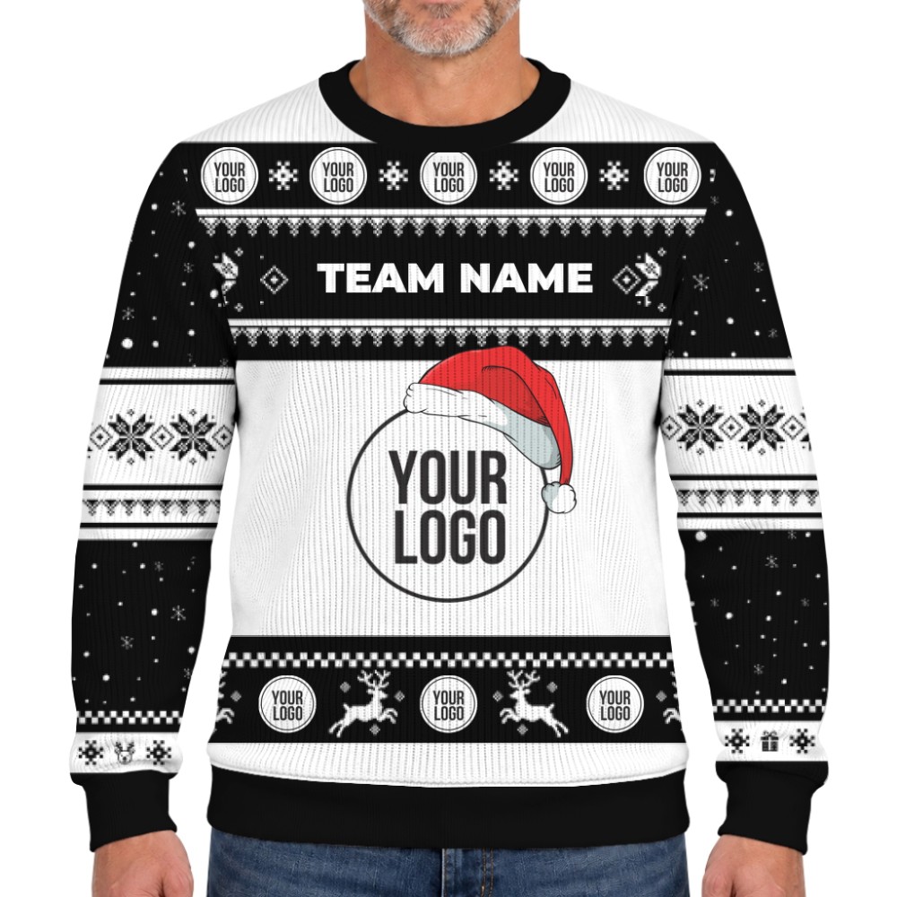 Customized Christmas Soft Sweater With Logo And Text 4
