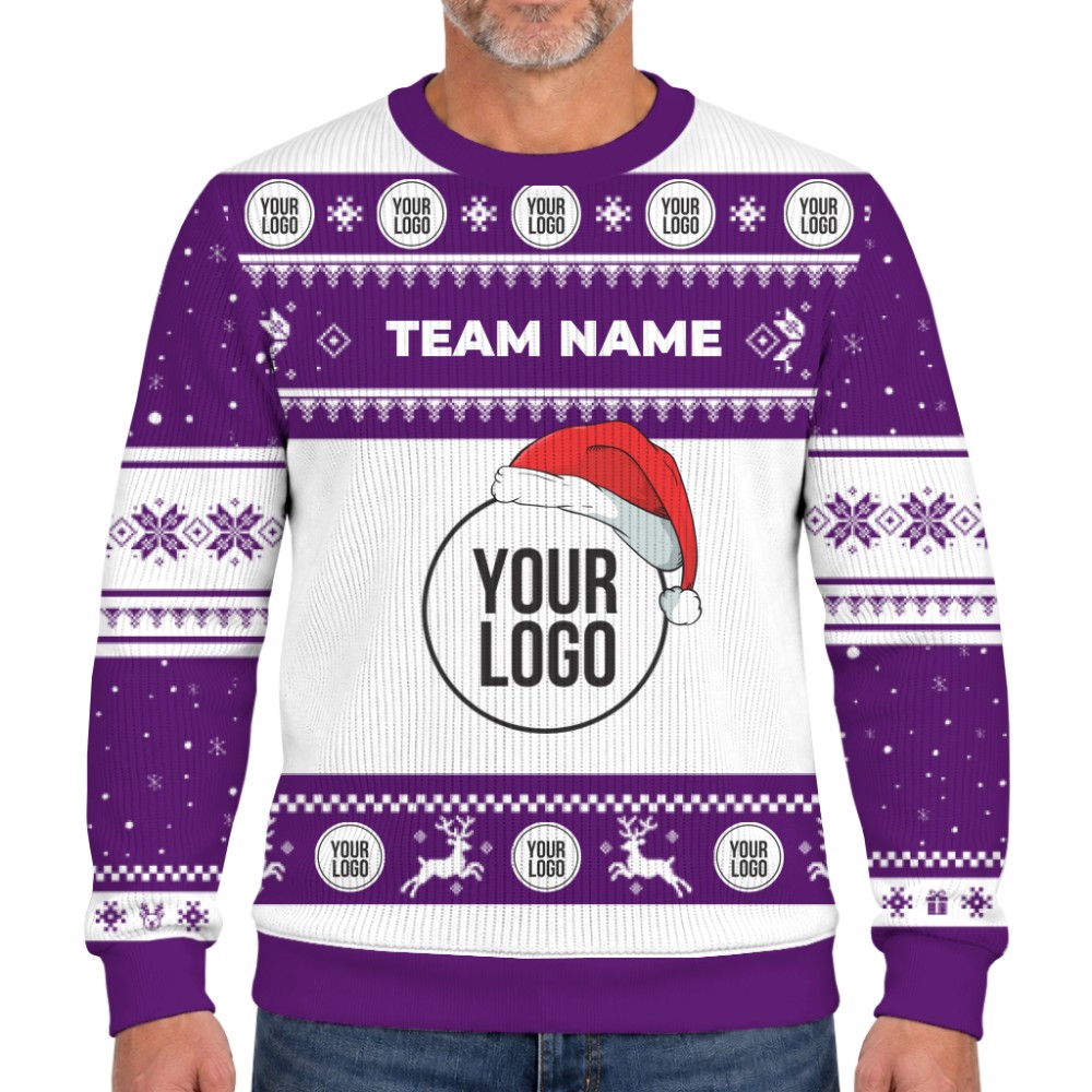 Customized Christmas Soft Sweater With Logo And Text 7
