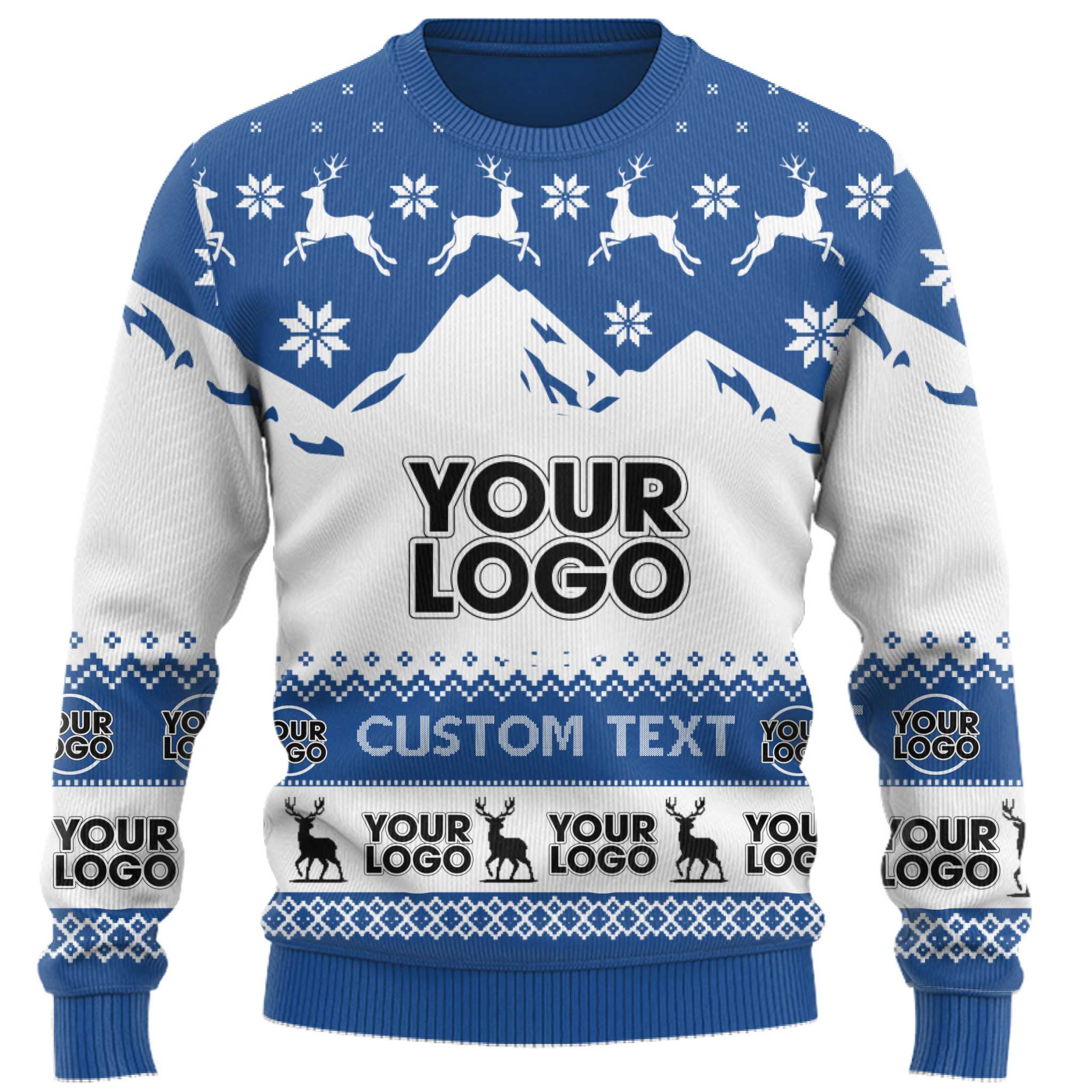 Customized Logo And Text Ugly Christmas Sweater  5