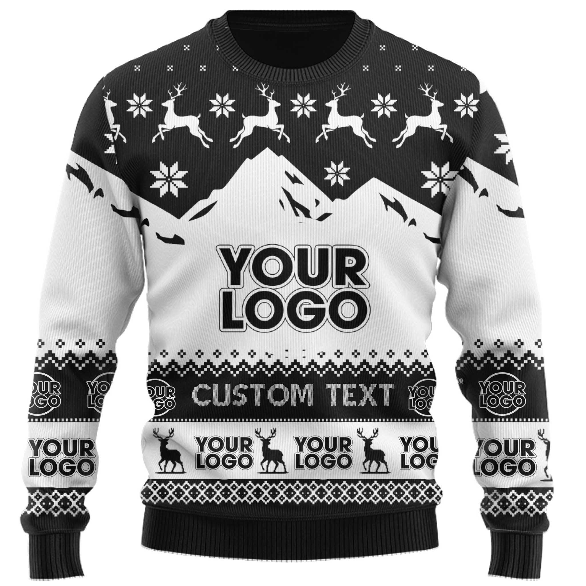 Customized Logo And Text Ugly Christmas Sweater  6