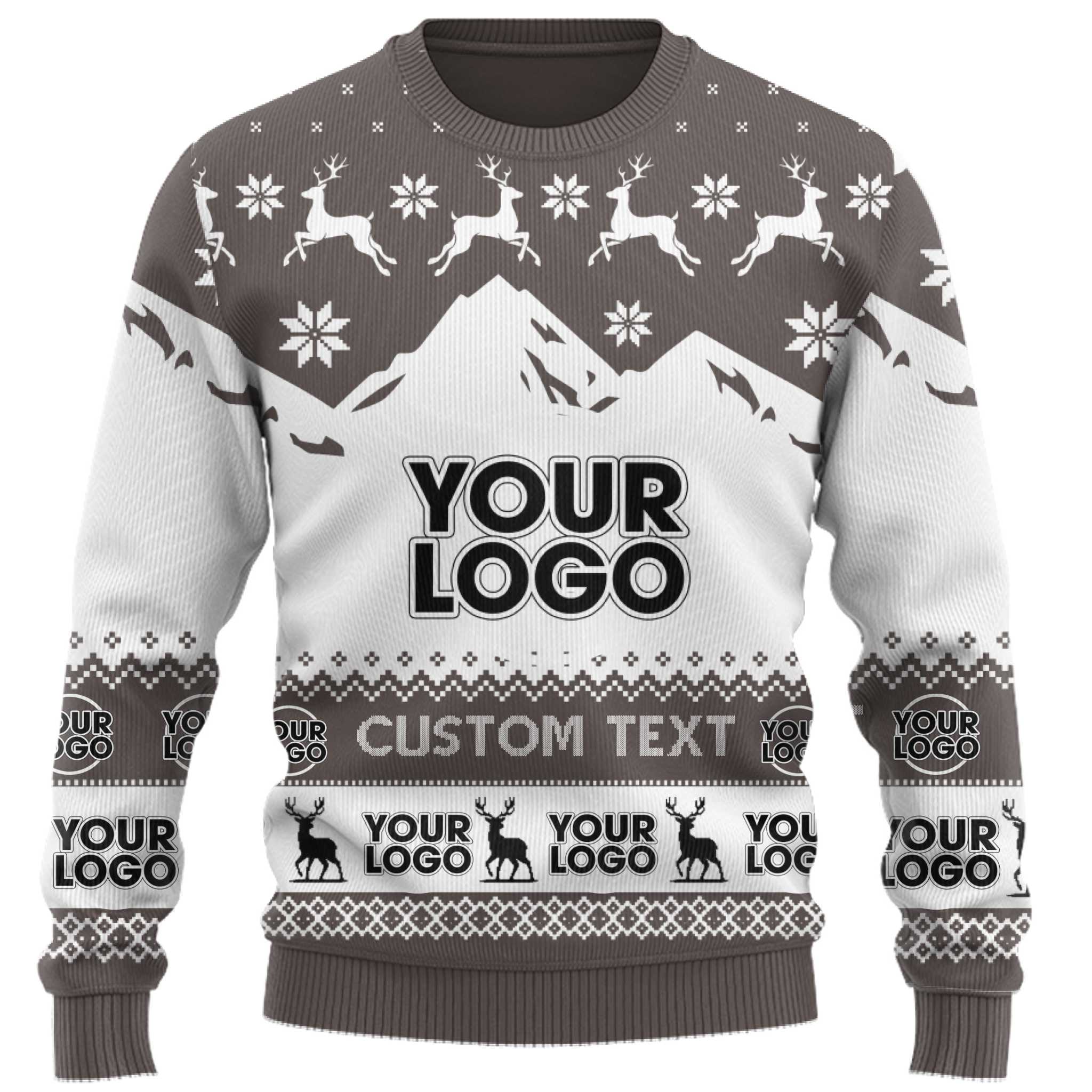 Customized Logo And Text Ugly Christmas Sweater  8