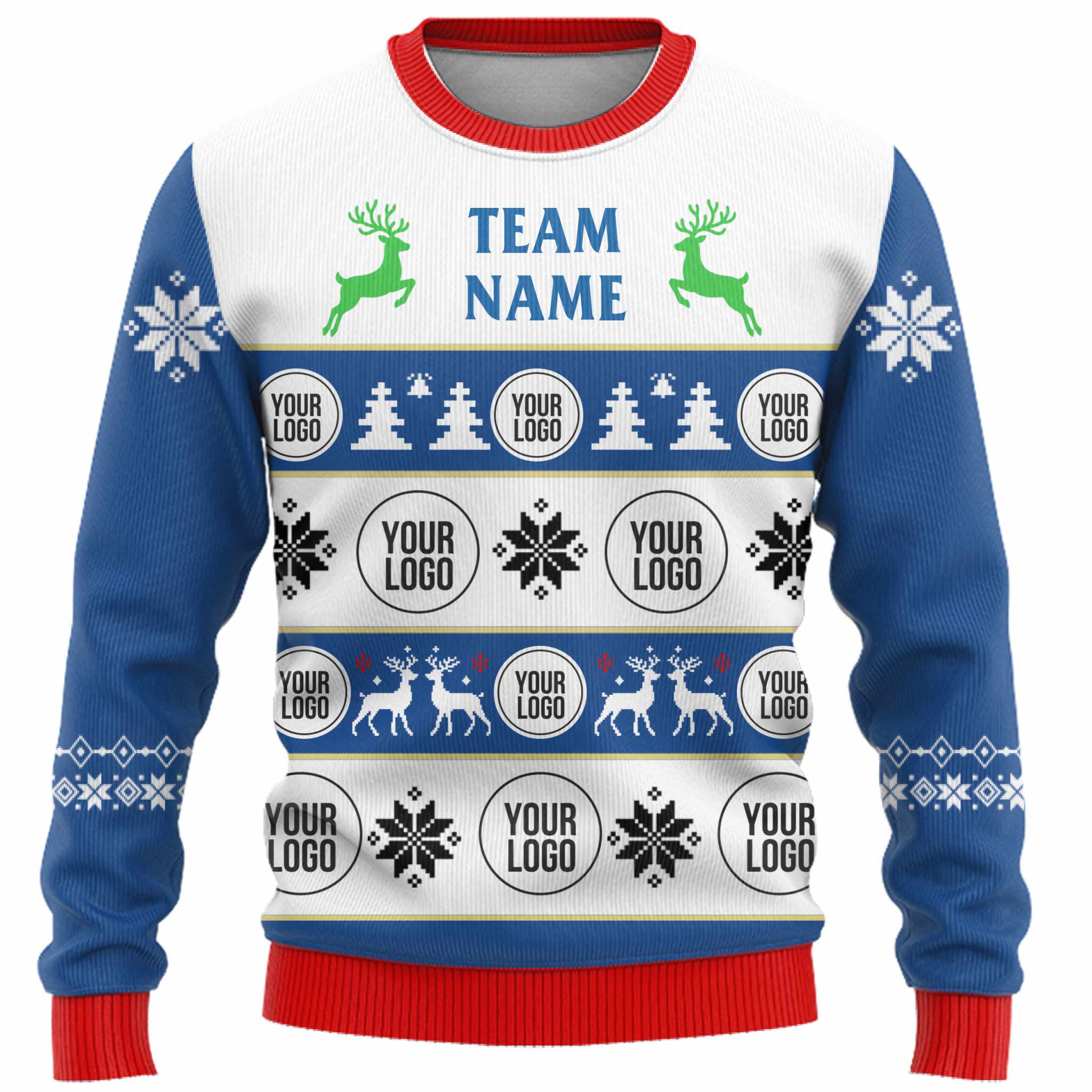 Customized Ugly Christmas Sweater With Company Logo Or Face  2