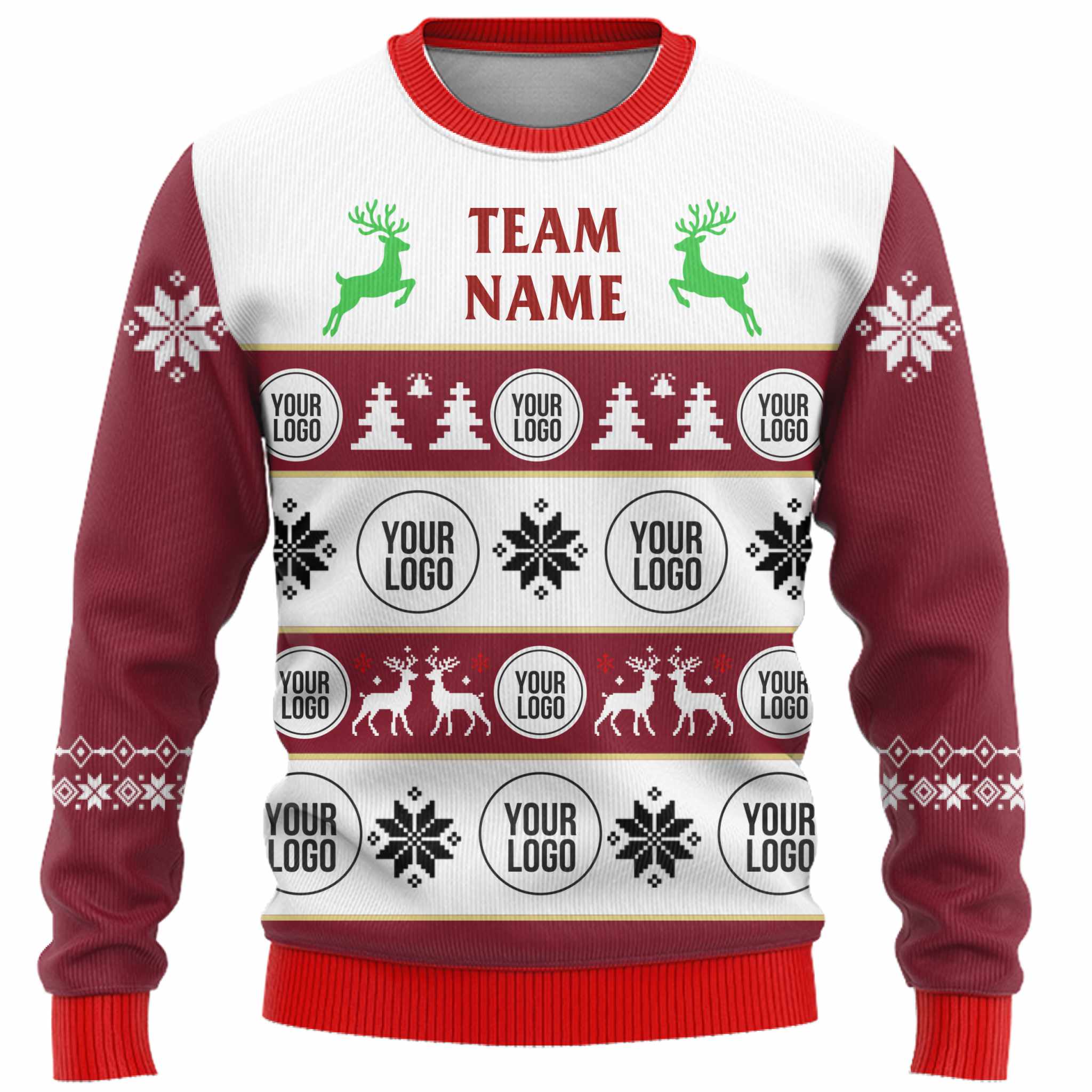 Customized Ugly Christmas Sweater With Company Logo Or Face  3