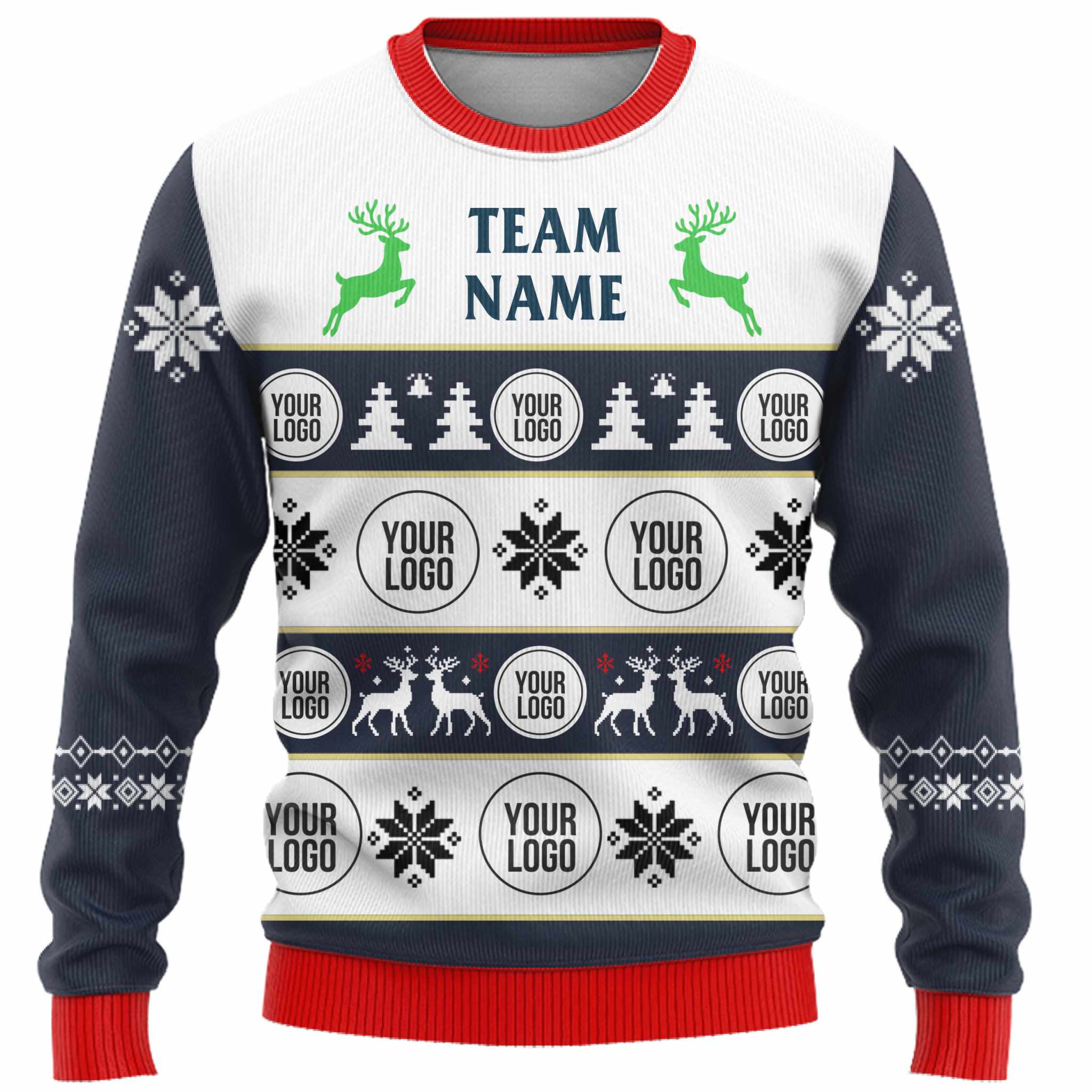 Customized Ugly Christmas Sweater With Company Logo Or Face  4