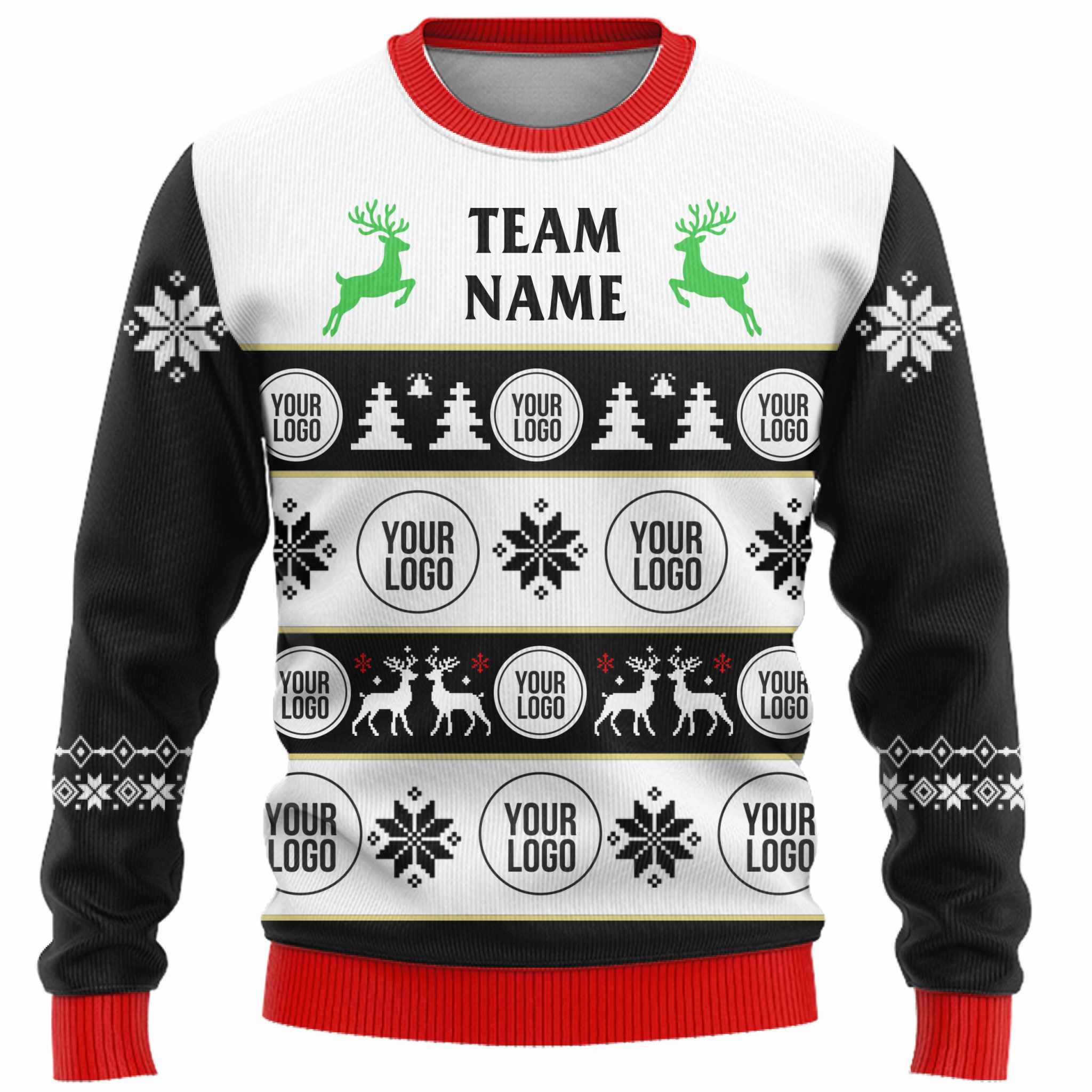 Customized Ugly Christmas Sweater With Company Logo Or Face  5