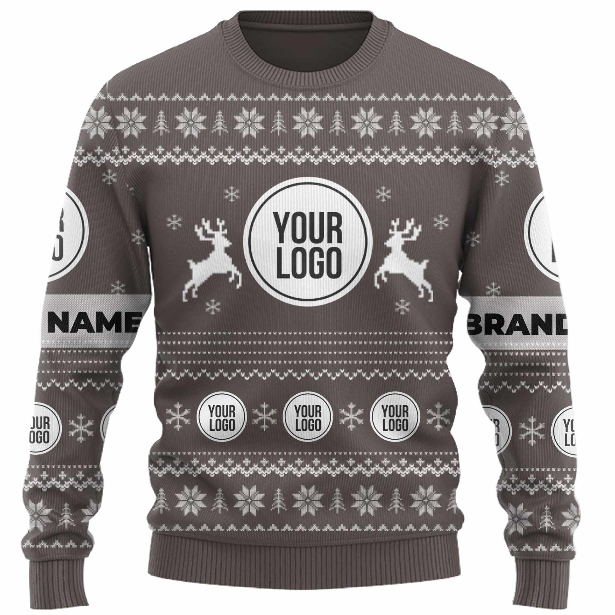 DIY Company Logo Ugly Christmas Sweater Uniform  4