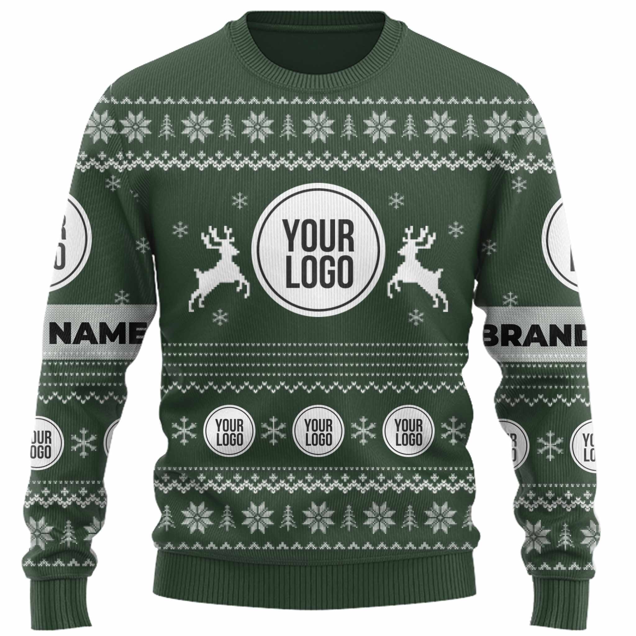 DIY Company Logo Ugly Christmas Sweater Uniform  7