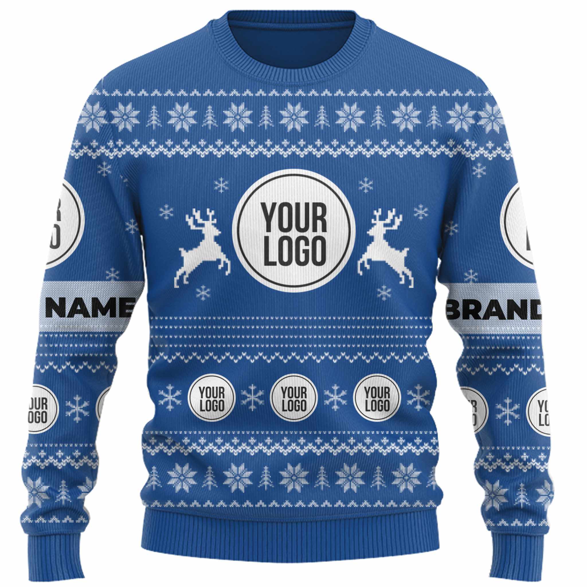 DIY Company Logo Ugly Christmas Sweater Uniform  9