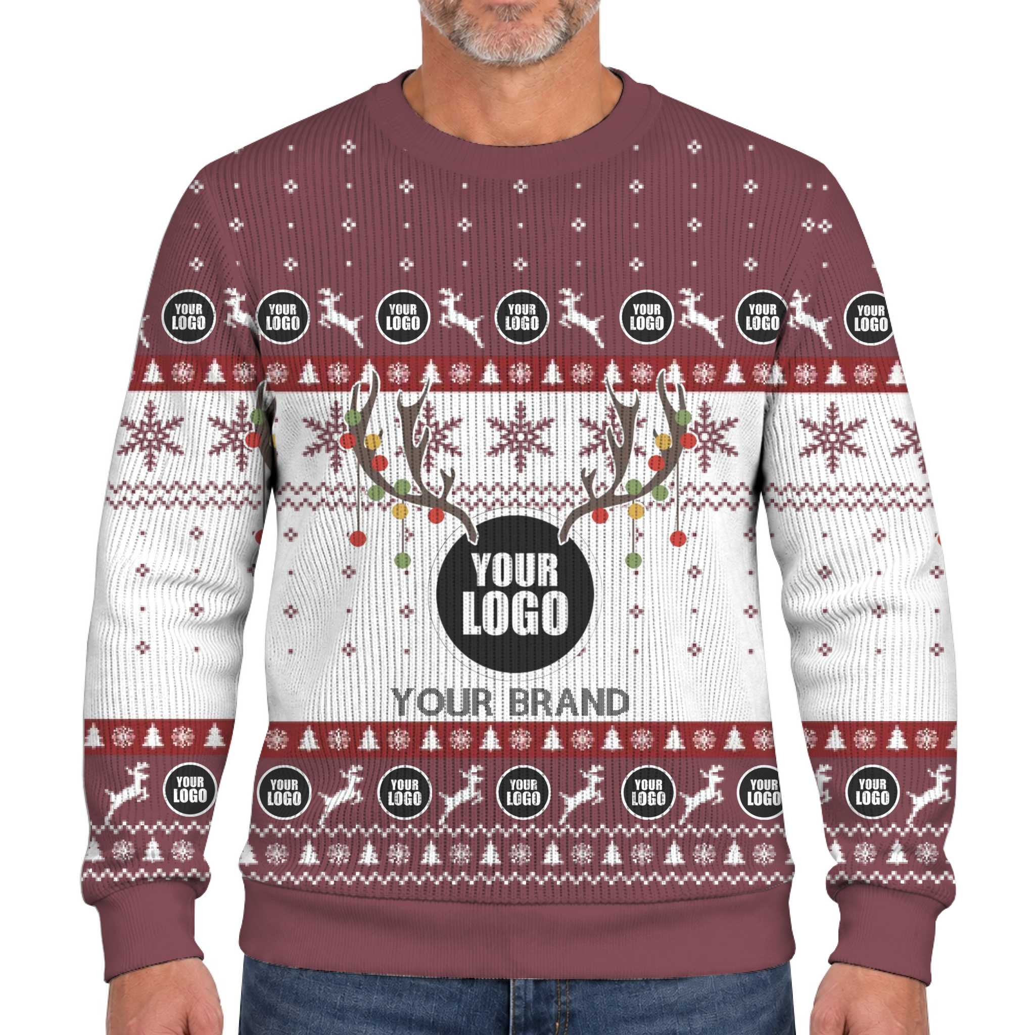 DIY Logo Or Face Ugly Christmas Soft Sweater 11