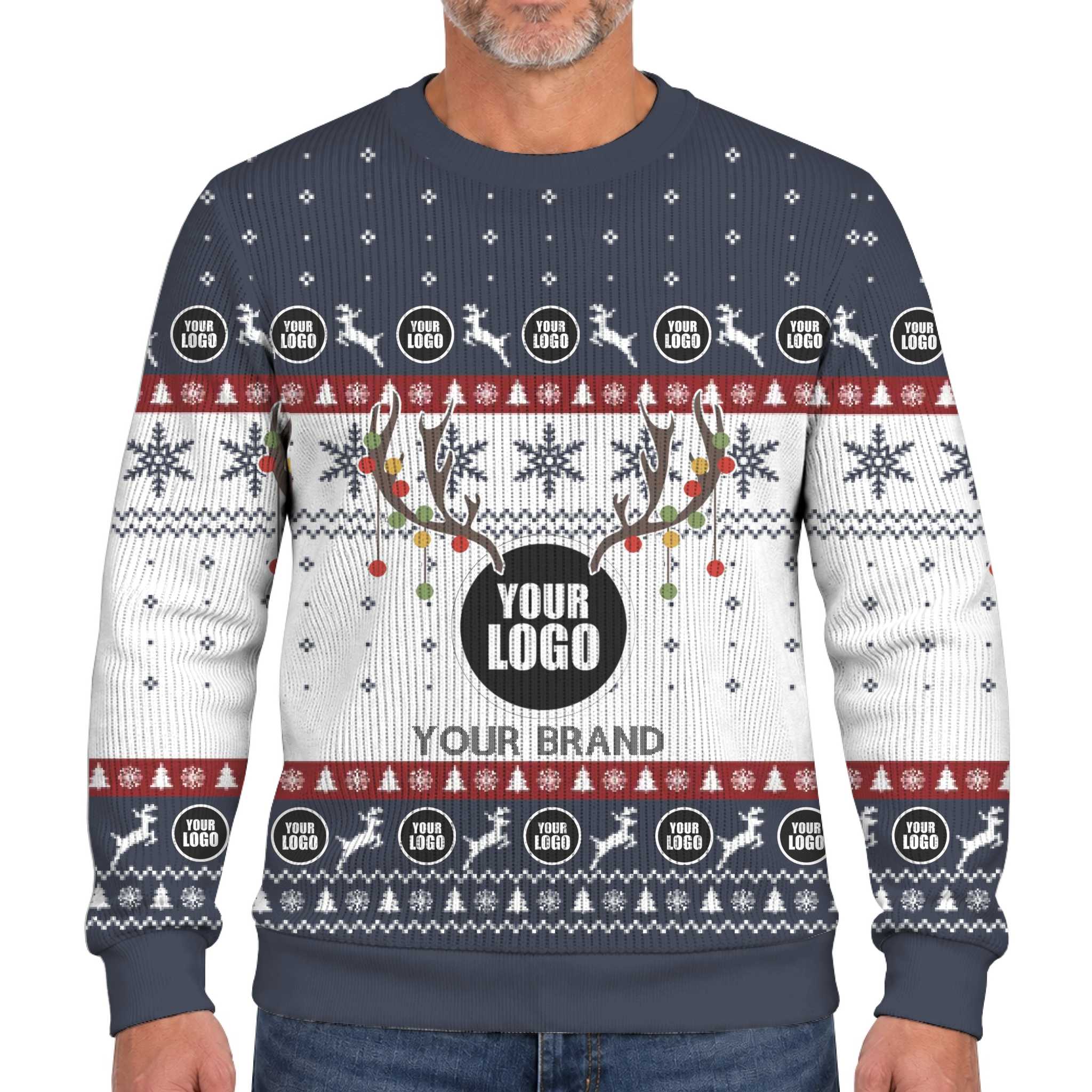 DIY Logo Or Face Ugly Christmas Soft Sweater 3